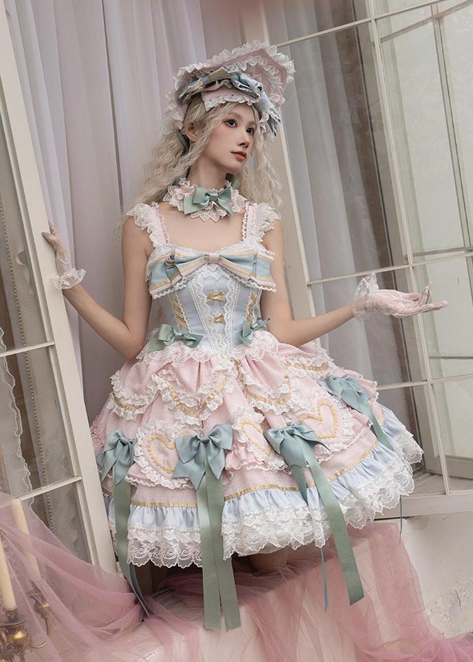 Dream Melody - Gorgeous Sweet Lolita JSK Dress, Lace & Bows - Image 9