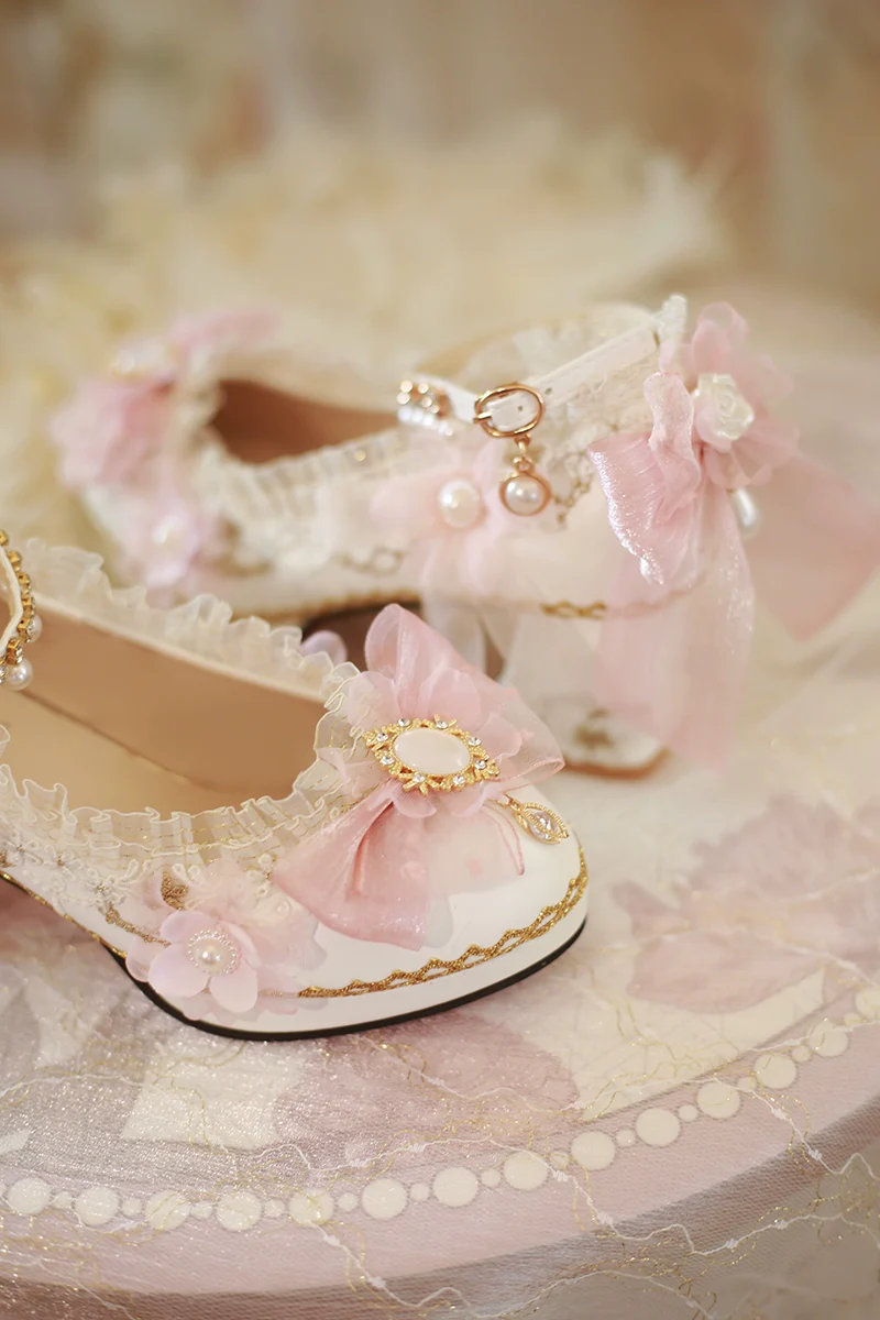One Night - Gorgerous Bridal Lolita Shoes With 3 Heel Heights - Image 10
