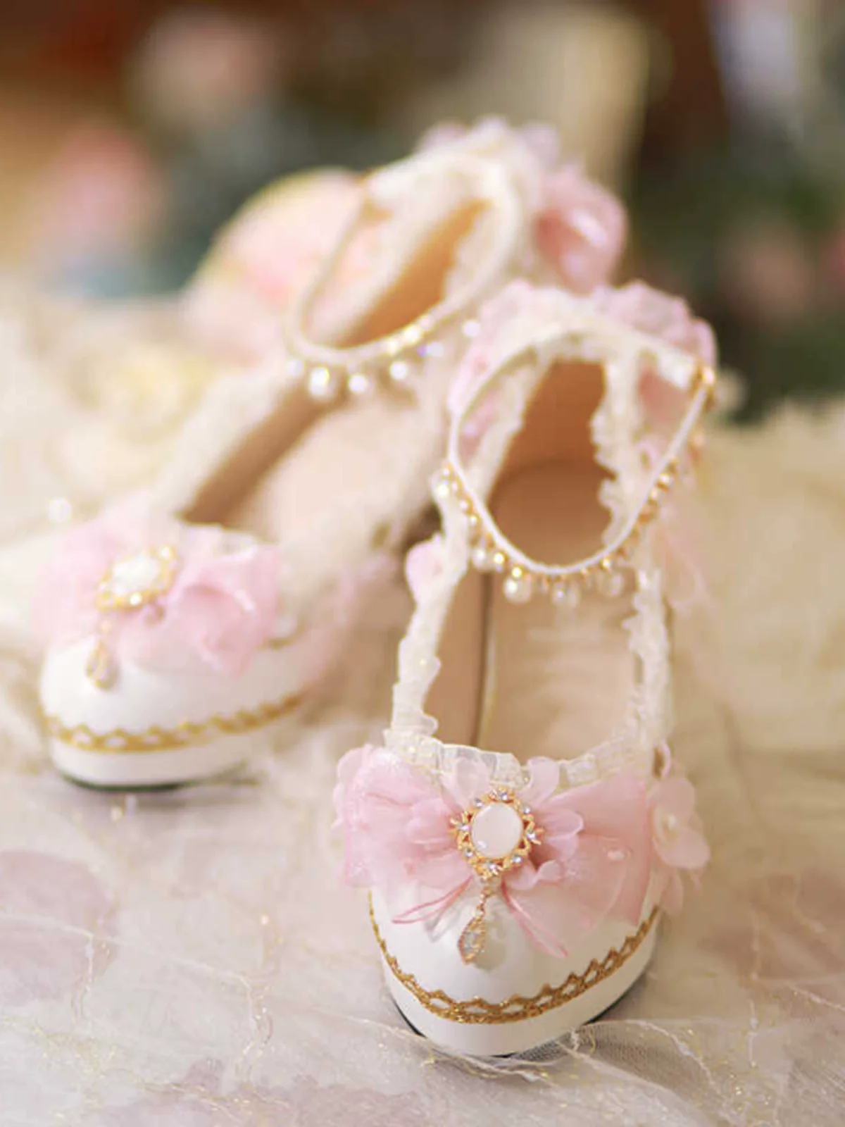 One Night - Gorgerous Bridal Lolita Shoes With 3 Heel Heights - Image 7