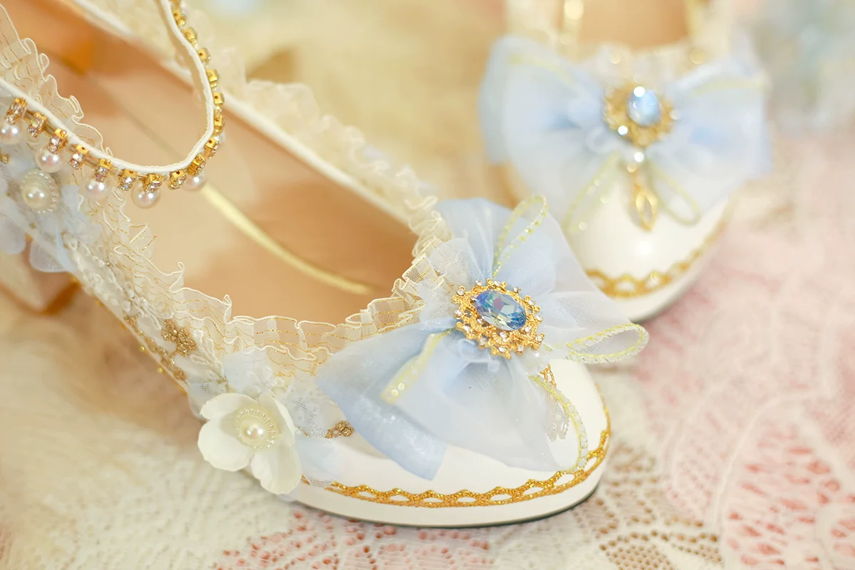 One Night - Gorgerous Bridal Lolita Shoes With 3 Heel Heights - Image 8
