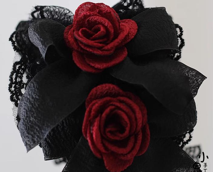 Xiaogui - Goth Lolita Headwear Black Lace KC - Image 8