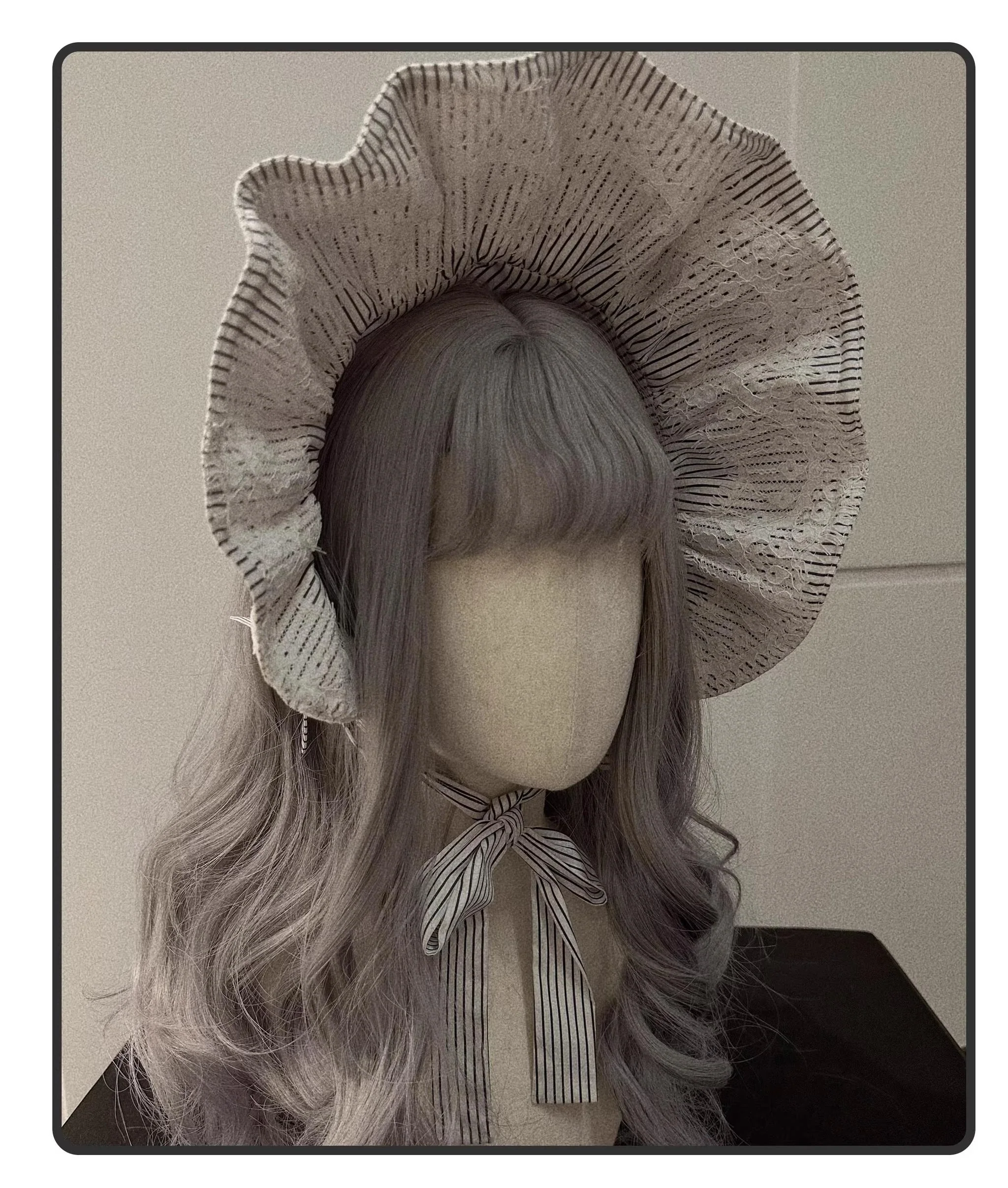 Striped Cross - Gothic Coordinated Lolita Set, Adjustable Blouse & Skirt - Image 33