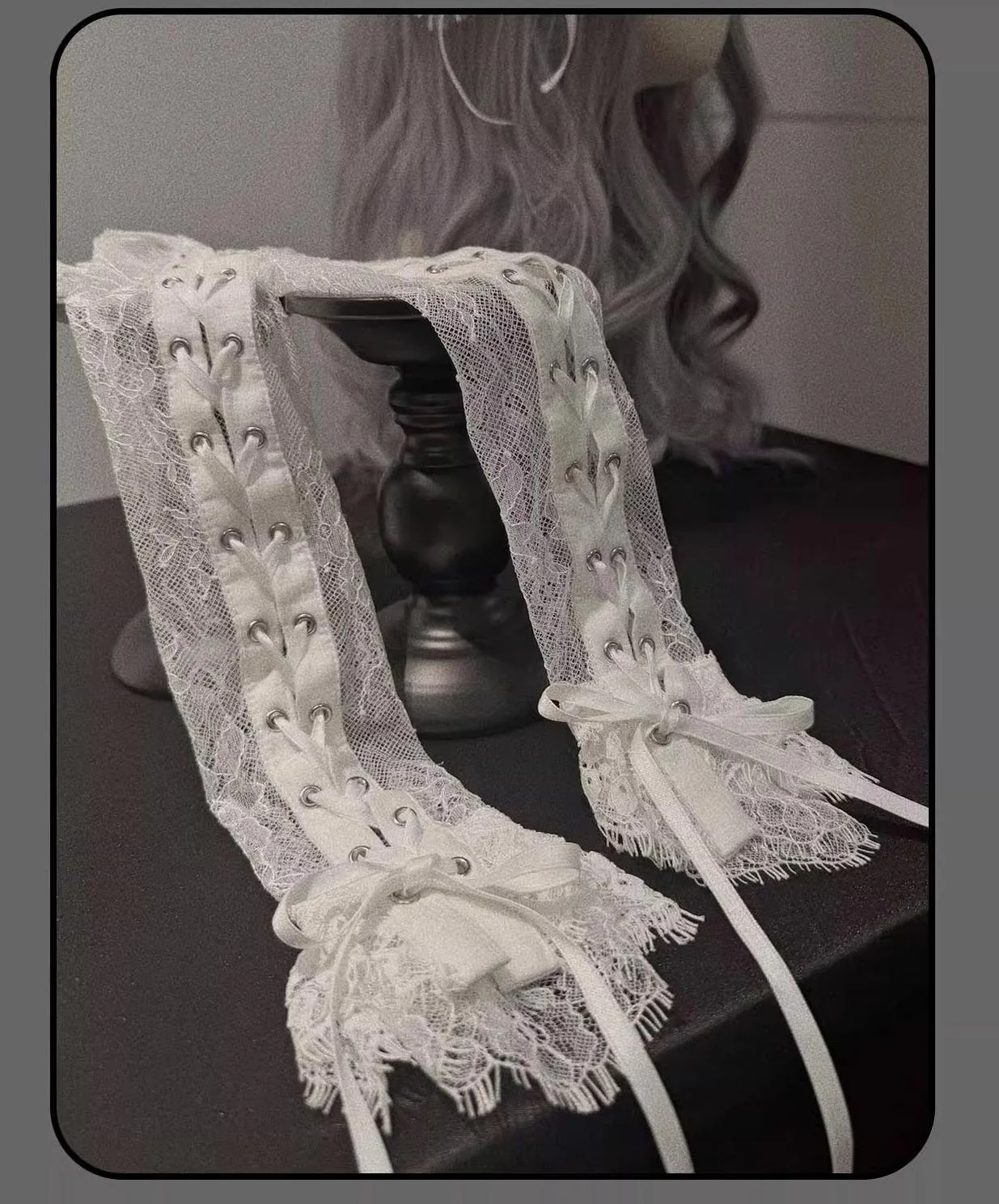Striped Cross - Gothic Coordinated Lolita Set, Adjustable Blouse & Skirt - Image 37