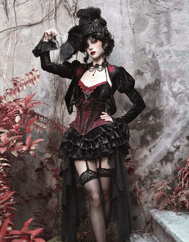 Blood Supply - Duchess - Velvet Gothic Lolita Dress, Corset & Skirt - Image 12