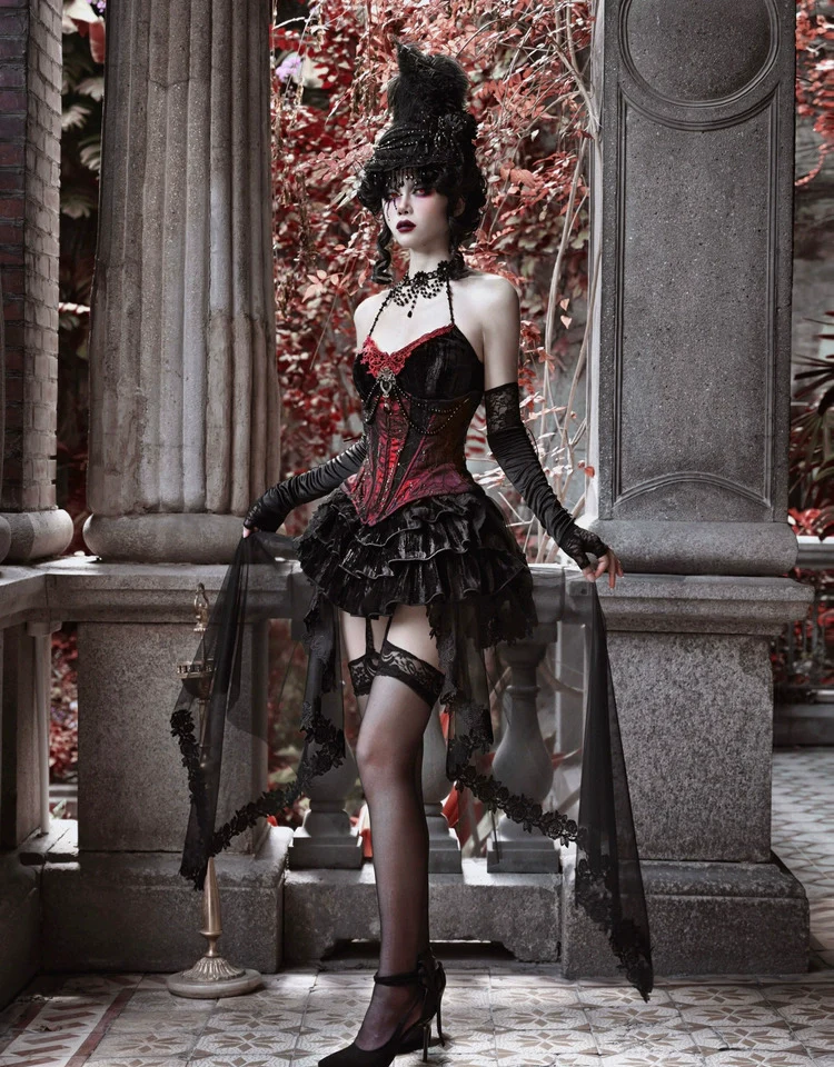 Blood Supply - Duchess - Velvet Gothic Lolita Dress, Corset & Skirt - Image 18