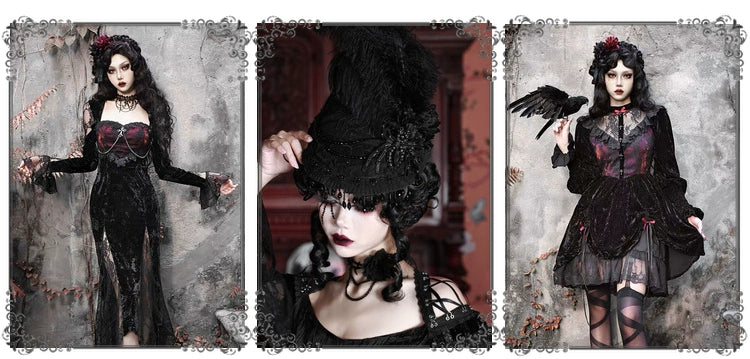 Blood Supply - Duchess - Velvet Gothic Lolita Dress, Corset & Skirt - Image 23