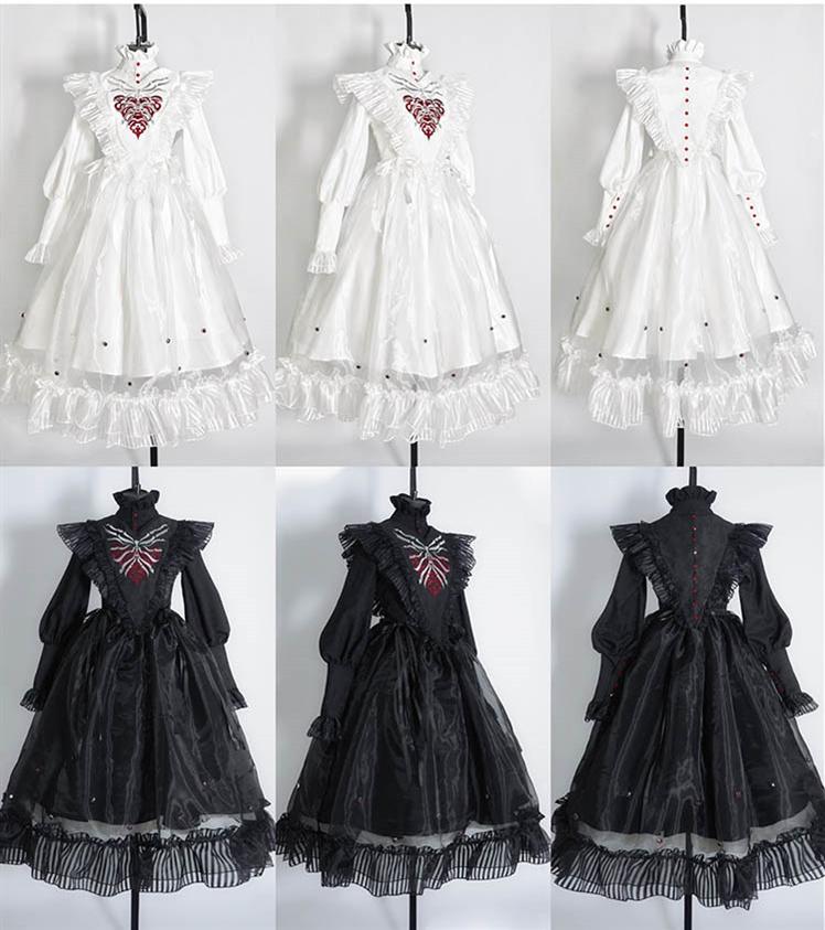 MMM - Gothic Lolita Accessory Red Bone Fake Collar - Image 10