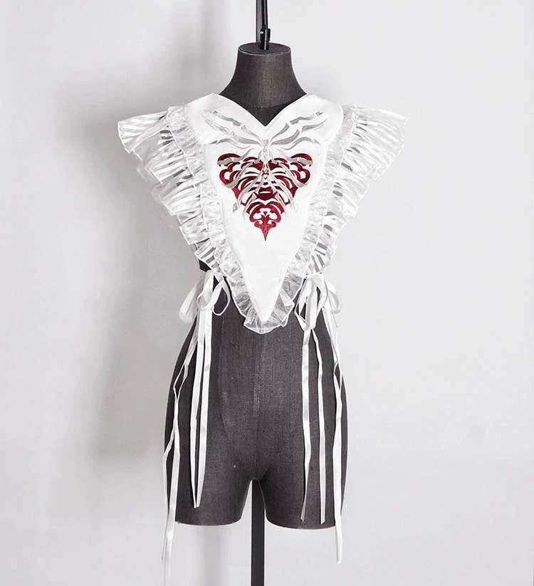 MMM - Gothic Lolita Accessory Red Bone Fake Collar - Image 5