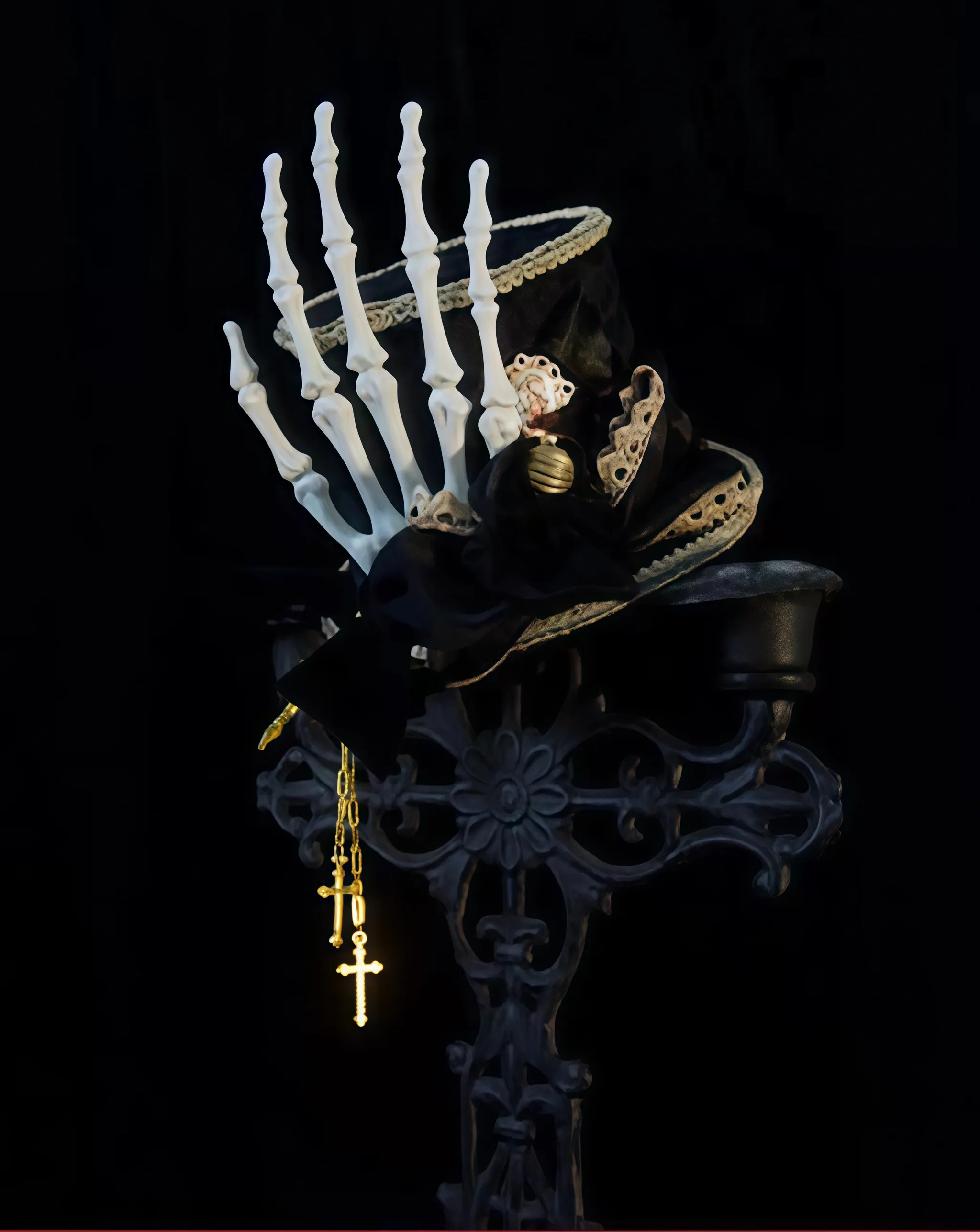 Genesis and Armageddon - Gothic Lolita Accessory, Skeleton Hand Decoration - Image 12