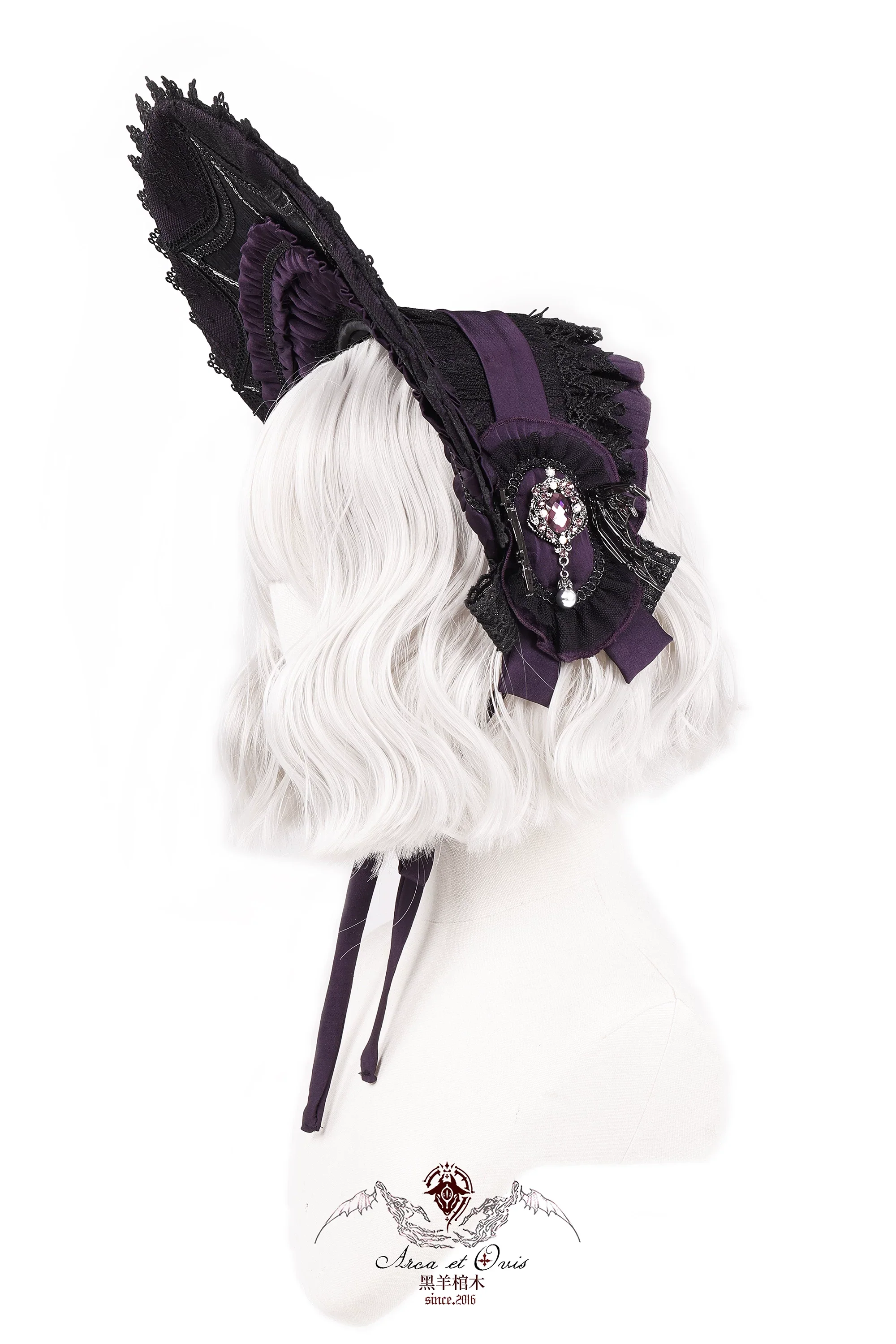 Holic - Gothic Lolita Adjustable Length Trailing, Wide Brim BNT - Image 18