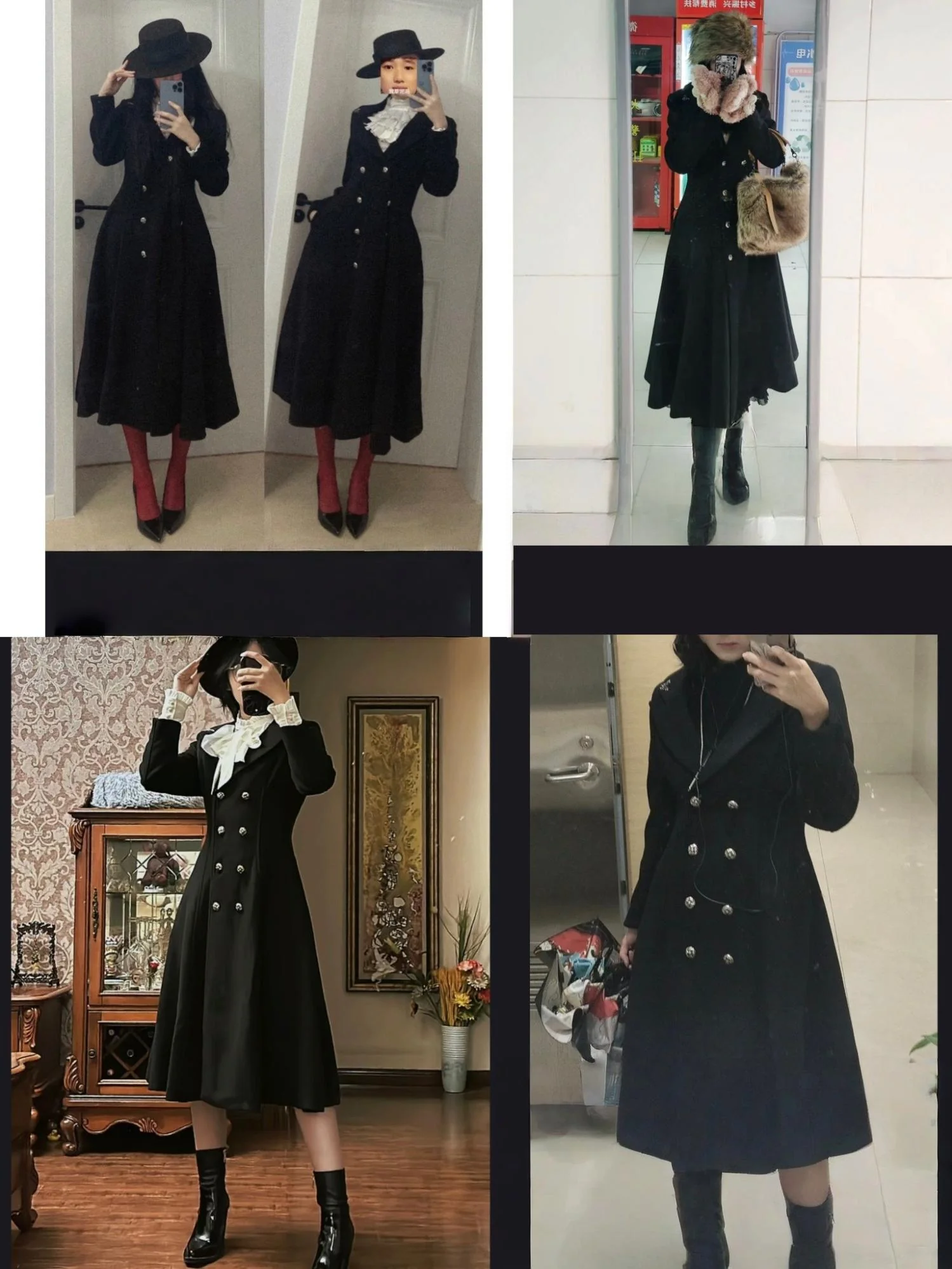 Nightingale Girl - Downfall Dawn - Gothic Lolita Black Double-Breasted Coat - Image 16