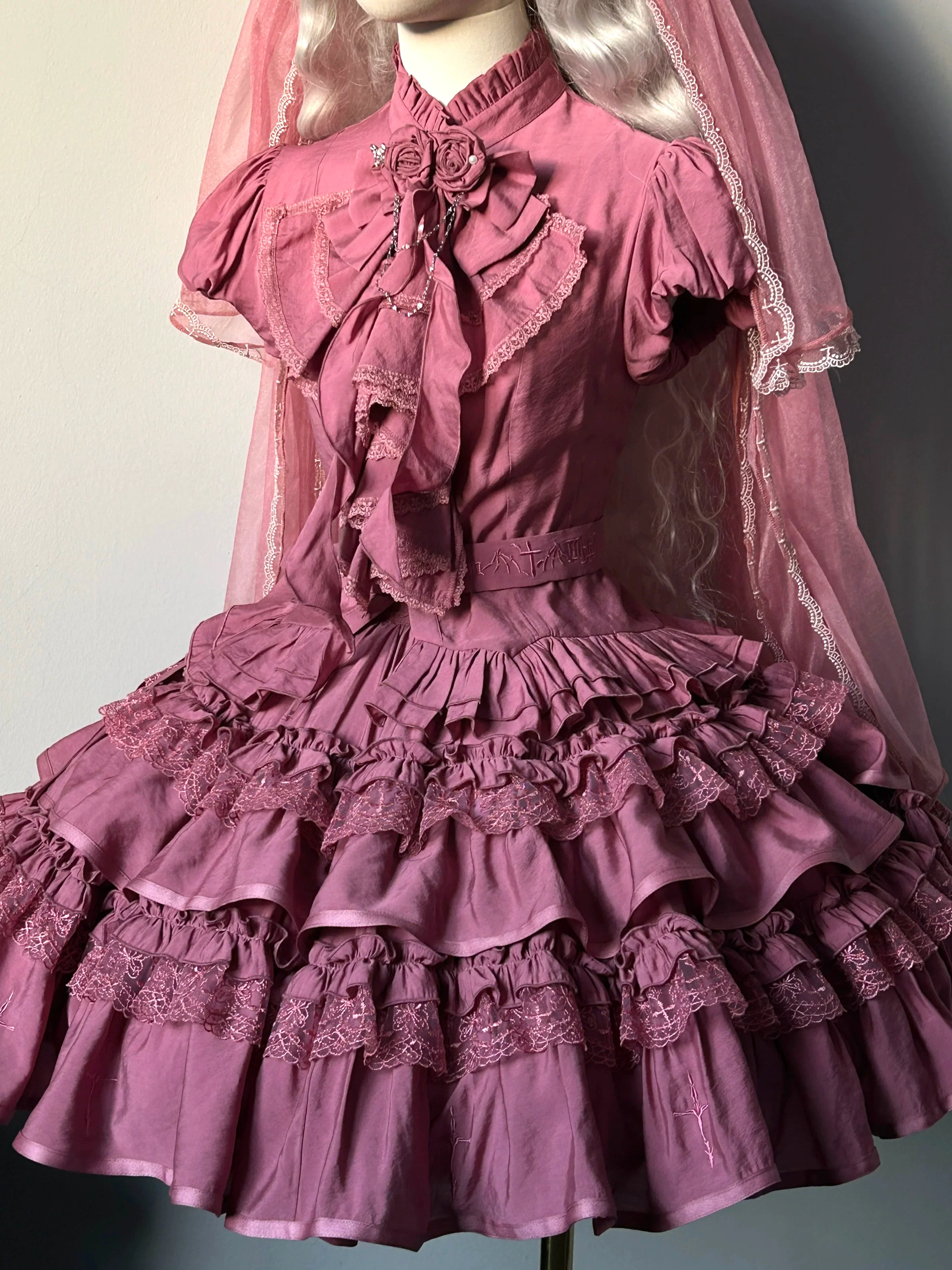 Dragon Bone Cemetery - Gothic Lolita Blouse, Detachable Bell Sleeves - Image 14