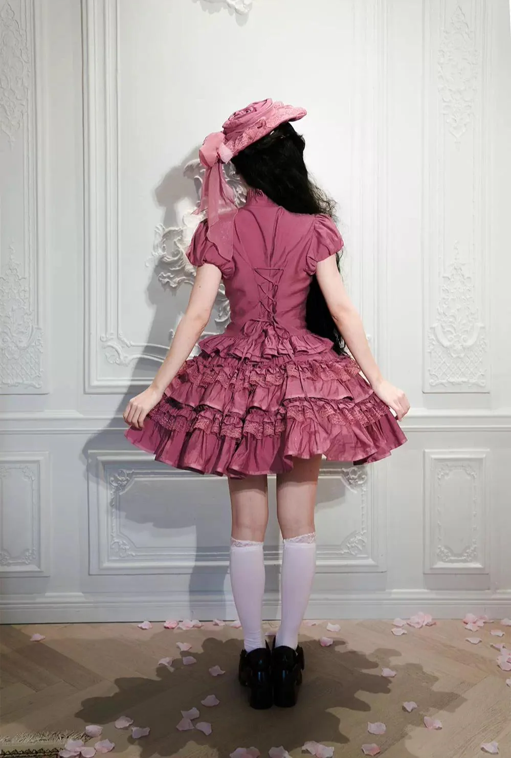 Dragon Bone Cemetery - Gothic Lolita Blouse, Detachable Bell Sleeves - Image 5