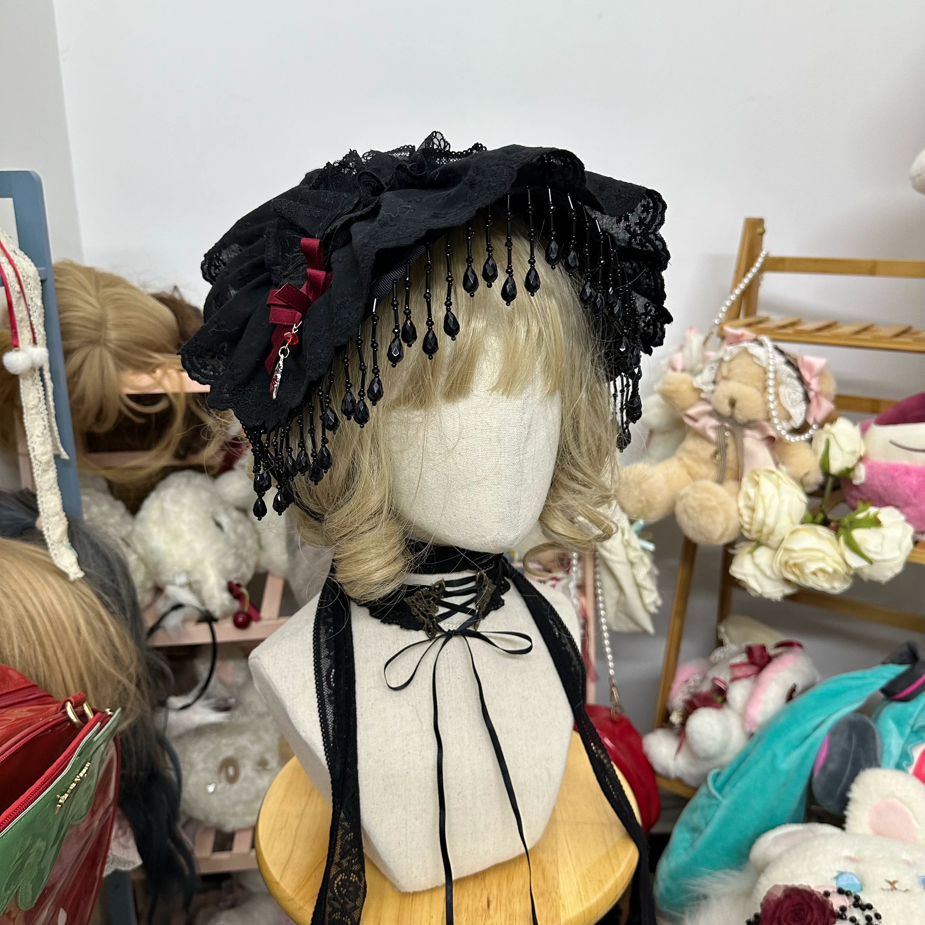 Gothic Lolita Bonnet Pure Cotton Hat - Image 20