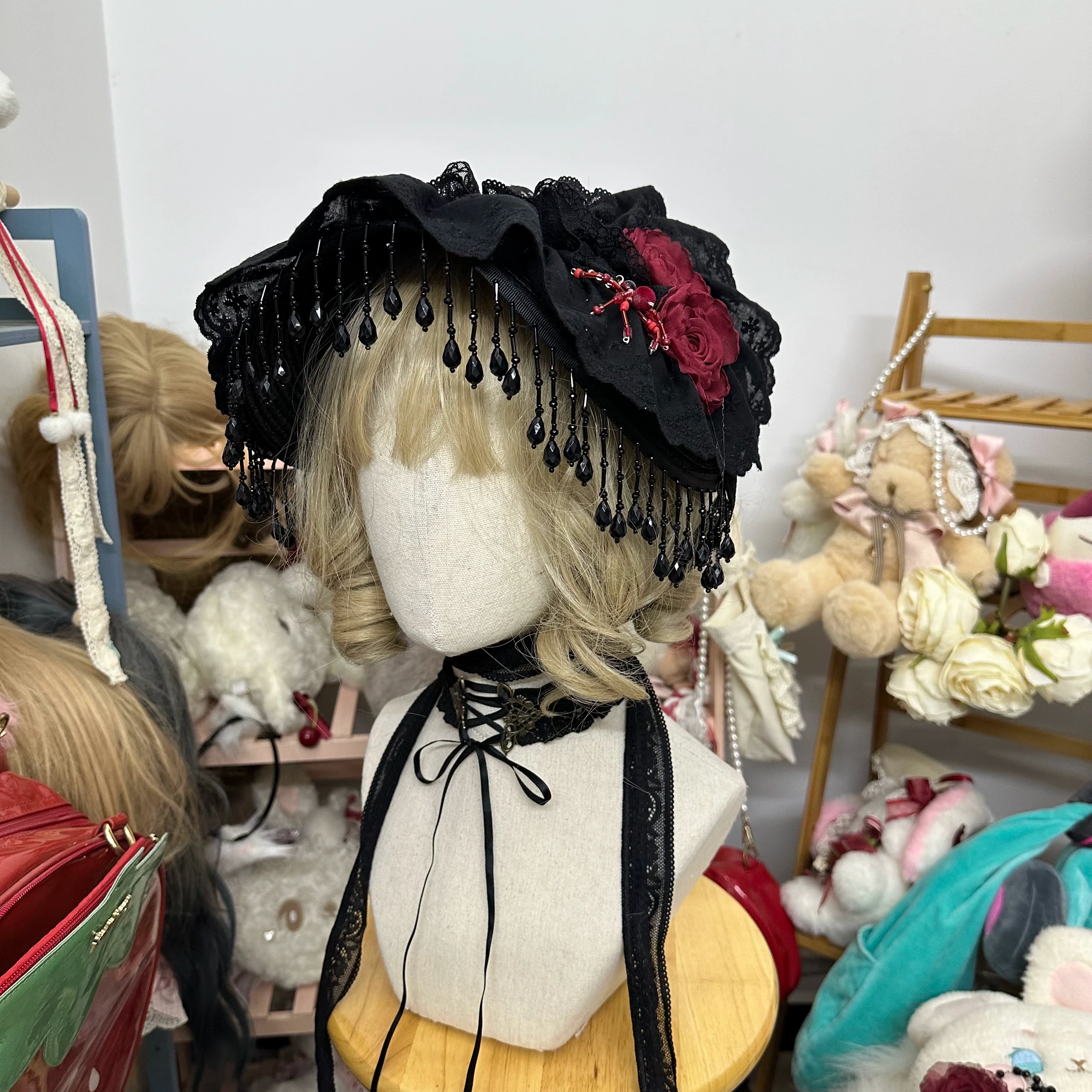 Gothic Lolita Bonnet Pure Cotton Hat - Image 24