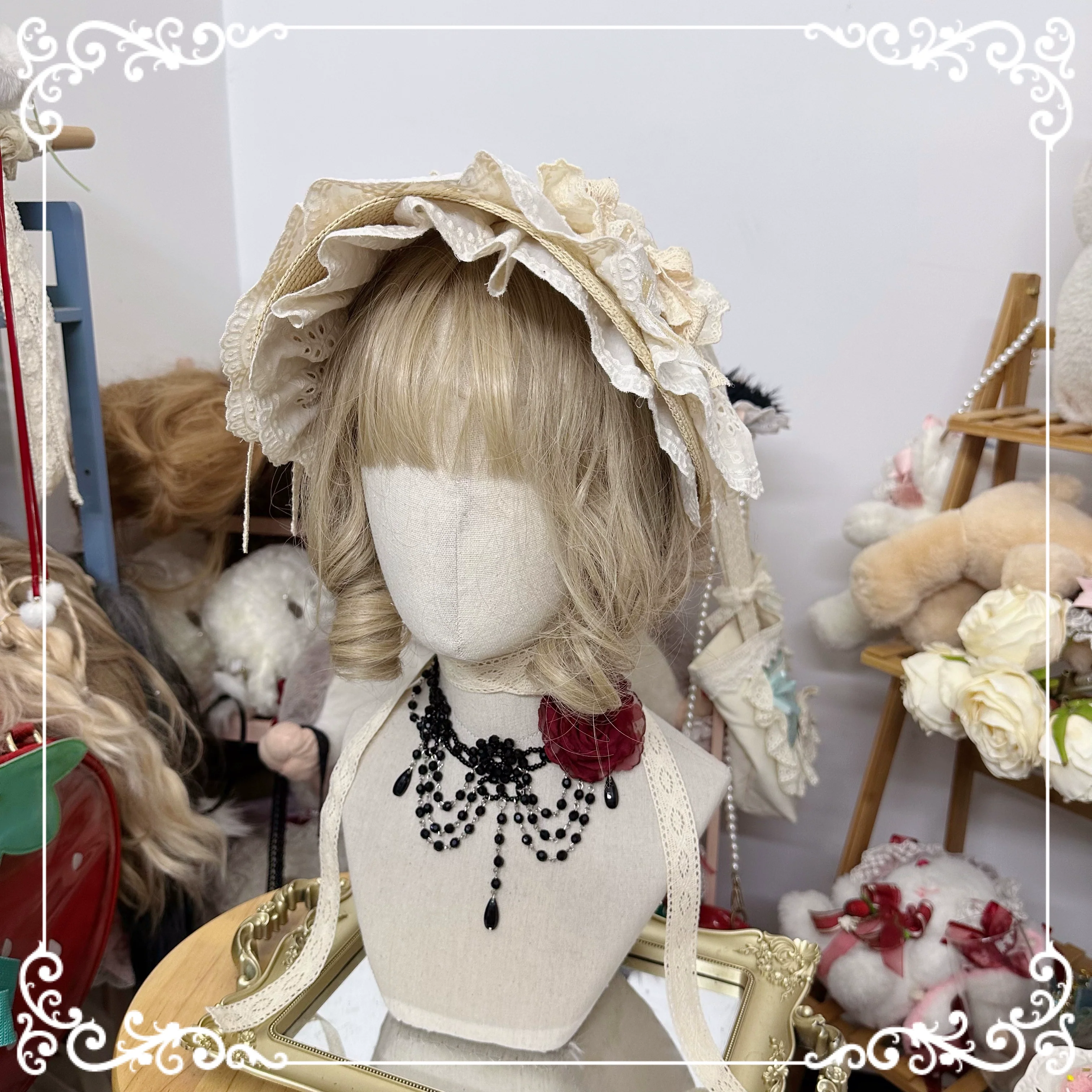 Gothic Lolita Bonnet Pure Cotton Hat - Image 26