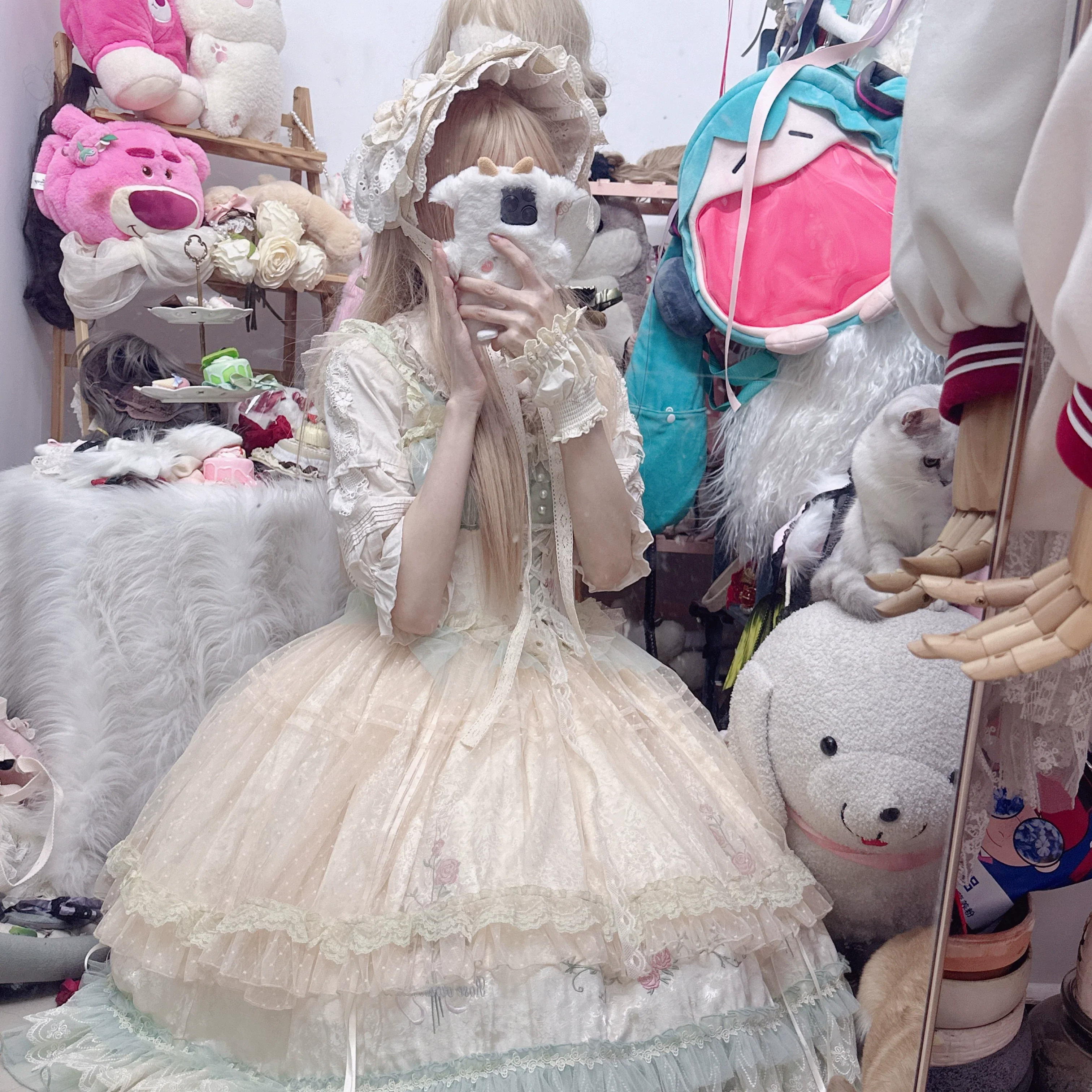 Gothic Lolita Bonnet Pure Cotton Hat - Image 28