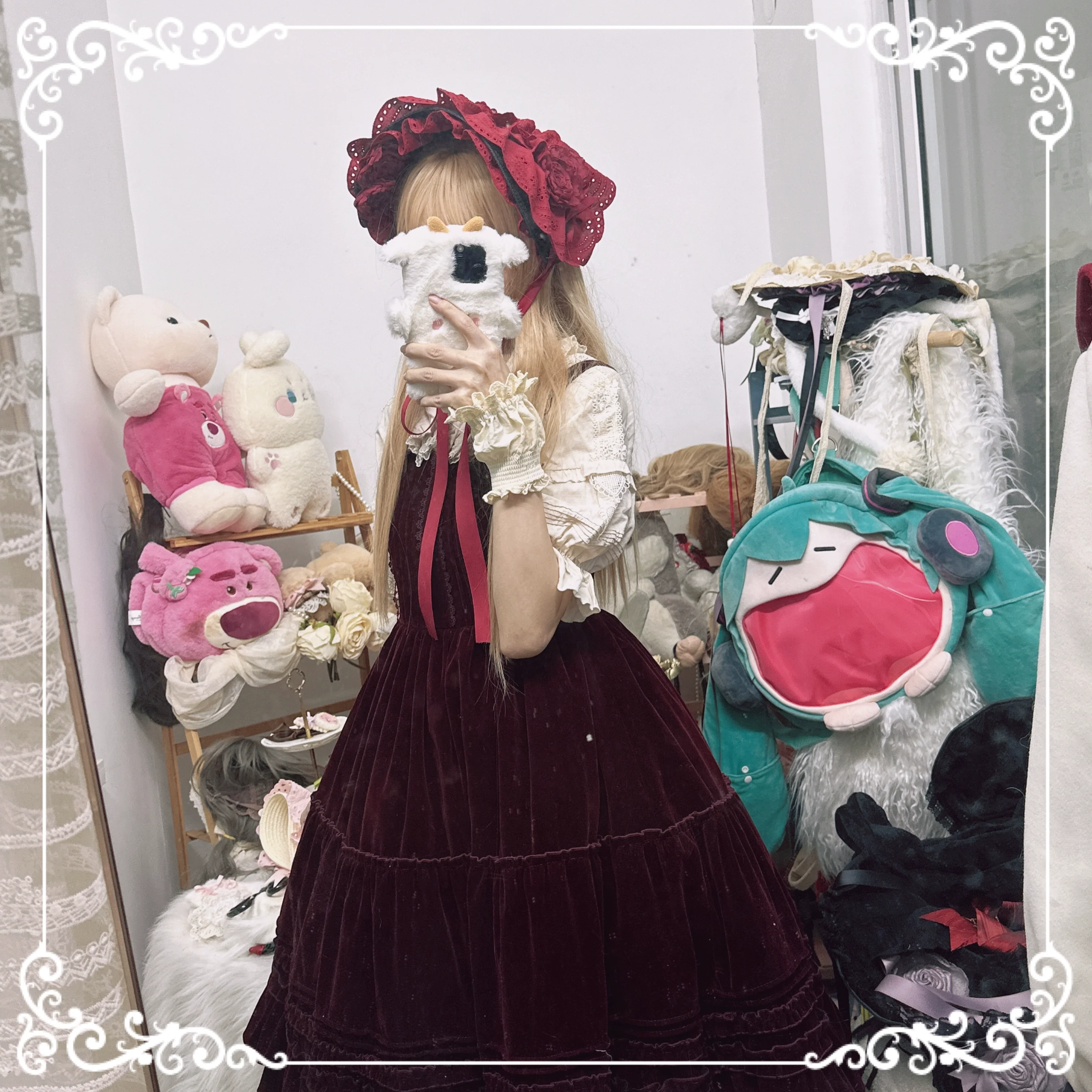 Gothic Lolita Bonnet Pure Cotton Hat - Image 30
