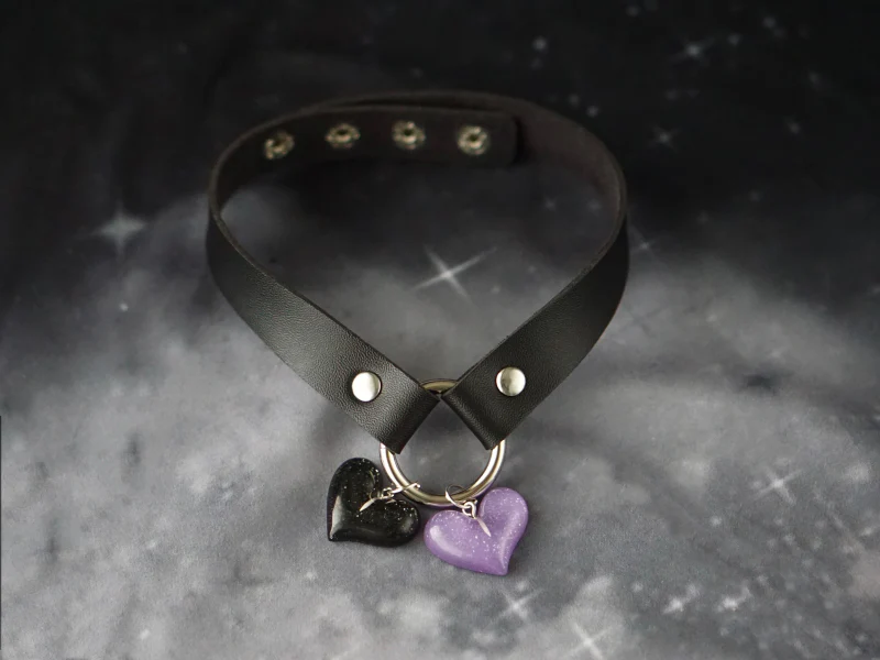Strange Sugar - Gothic Lolita Cross Leather Choker - Image 4