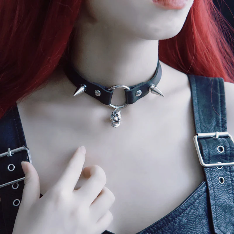 Strange Sugar - Gothic Lolita Cross Leather Choker - Image 7