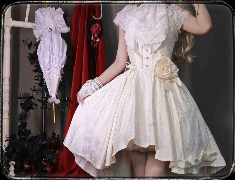 Strawberry Duck - Gothic Lolita Dress White Lolita JSK - Image 40