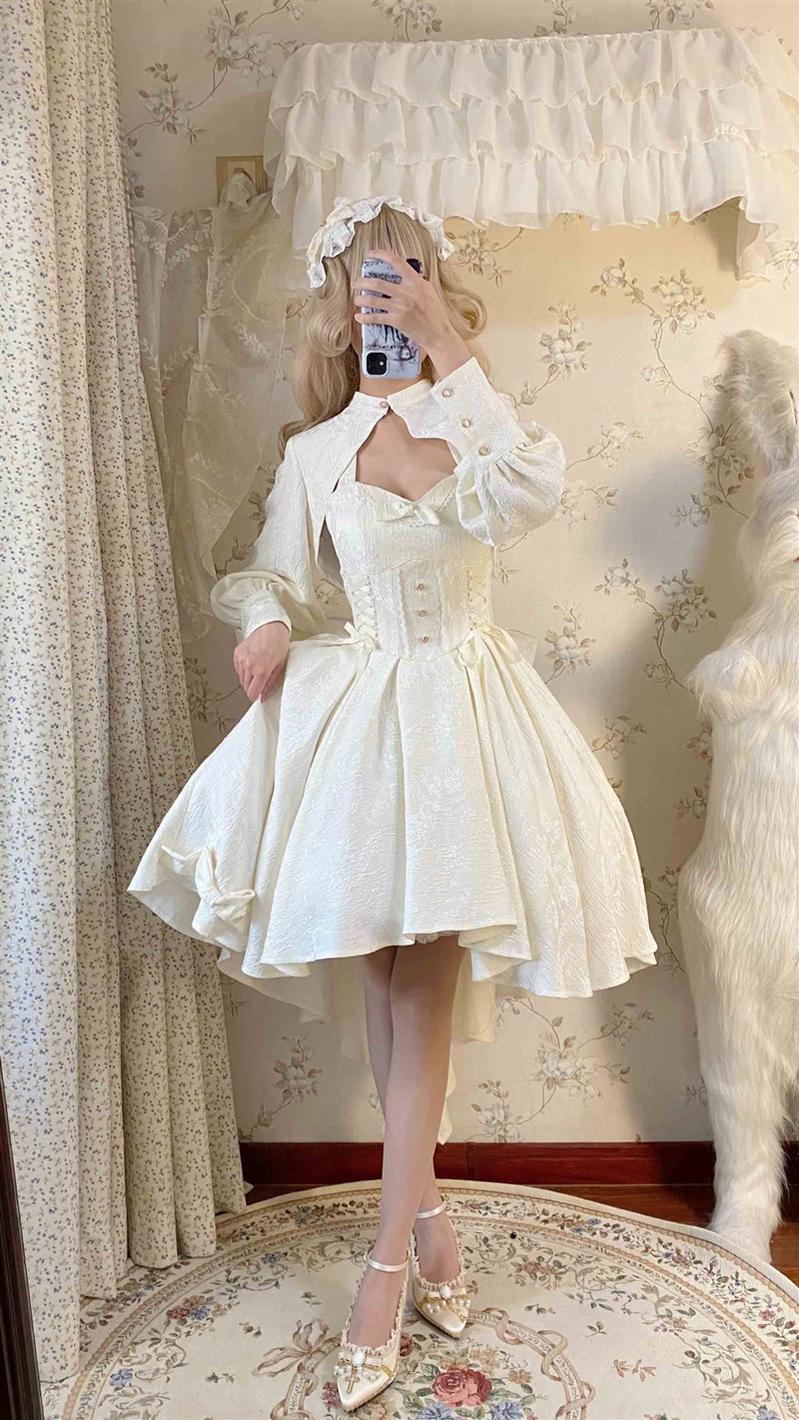 Strawberry Duck - Gothic Lolita Dress White Lolita JSK - Image 51
