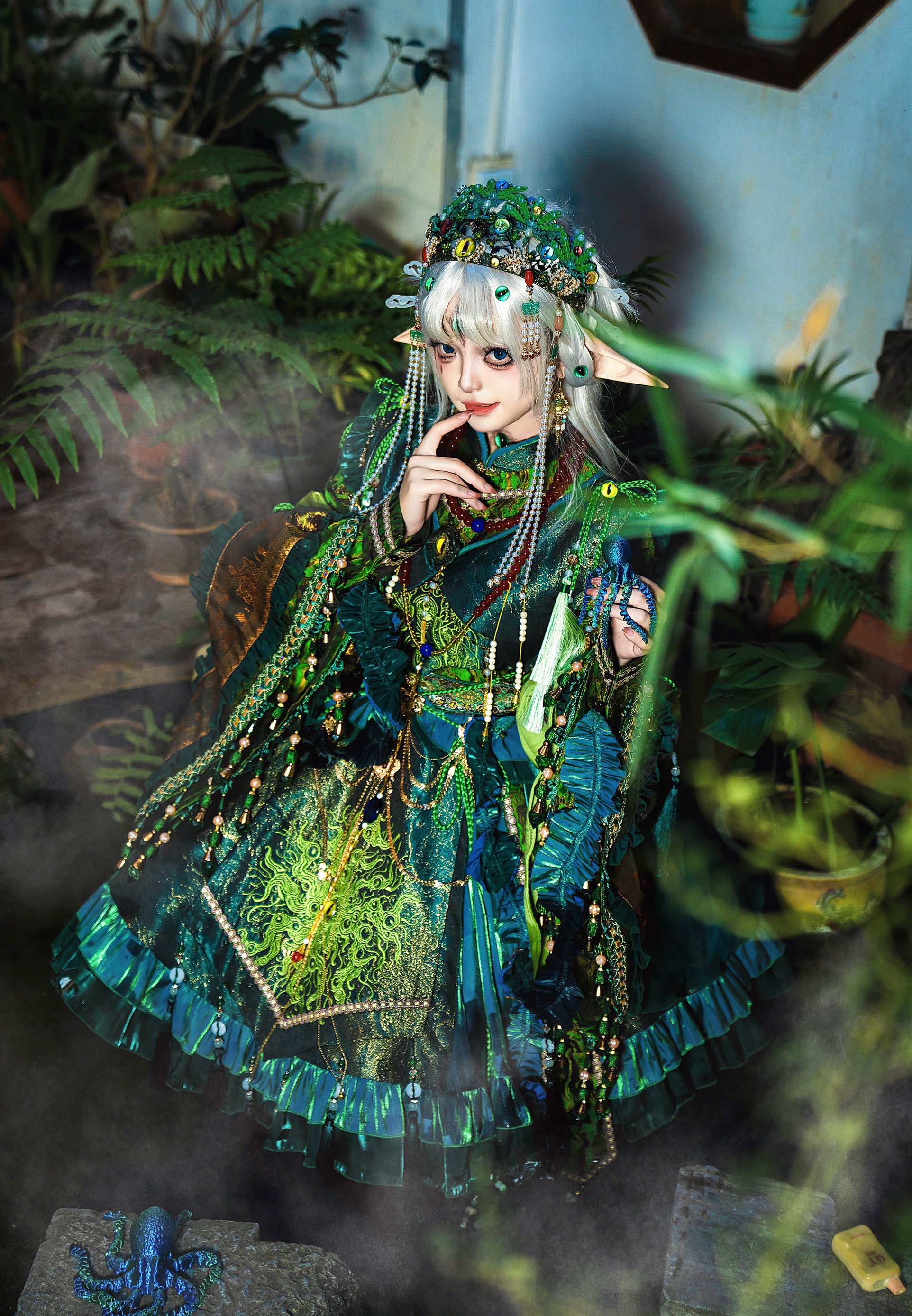 Baimu Ji - Gothic Lolita Dress Chinese Style OP with Terror Element - Image 4