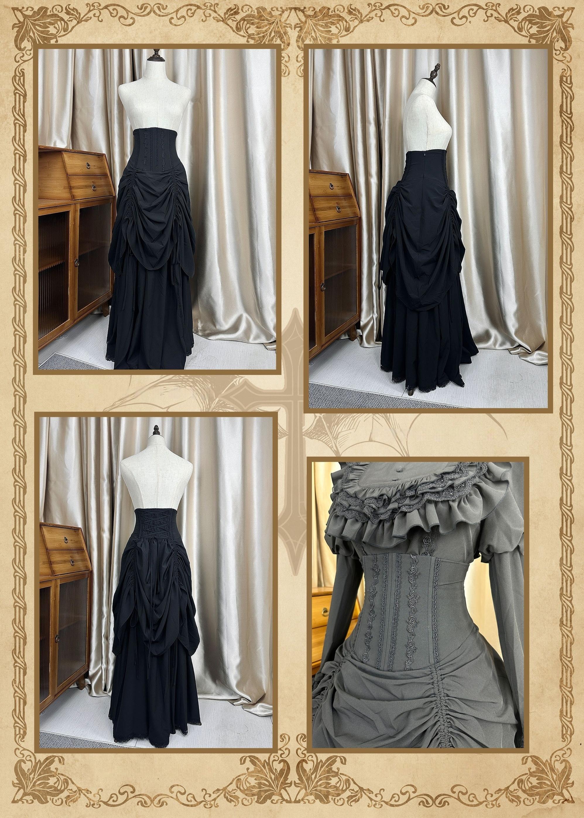 The Original Witch - Gothic Lolita Dress Fishbone Lifting Corset SK Shirt - Image 16