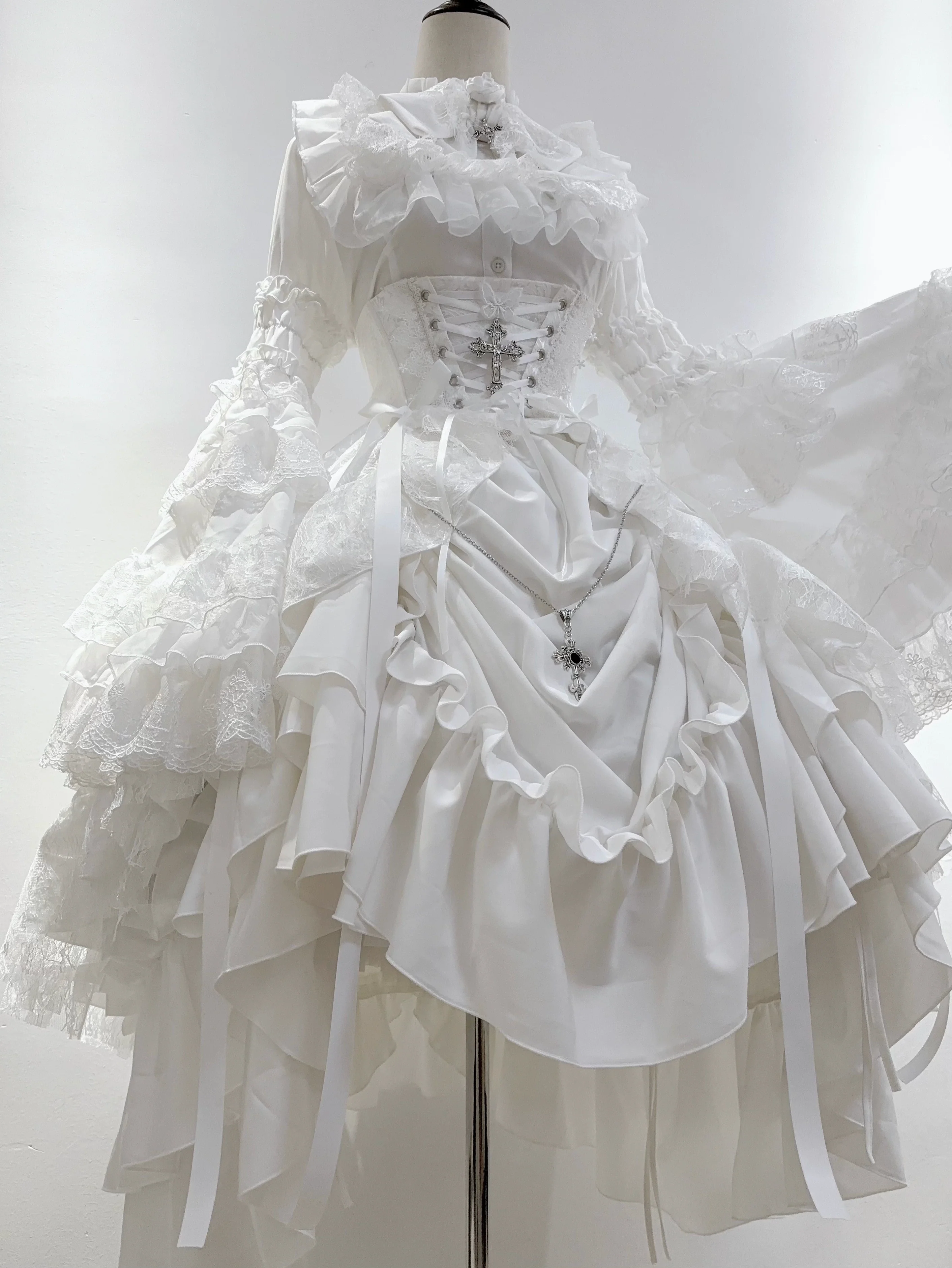 Nightingale Girl - Eternal Taboo - Gothic Lolita Dress with Princess Sleeve Shirt - Image 22