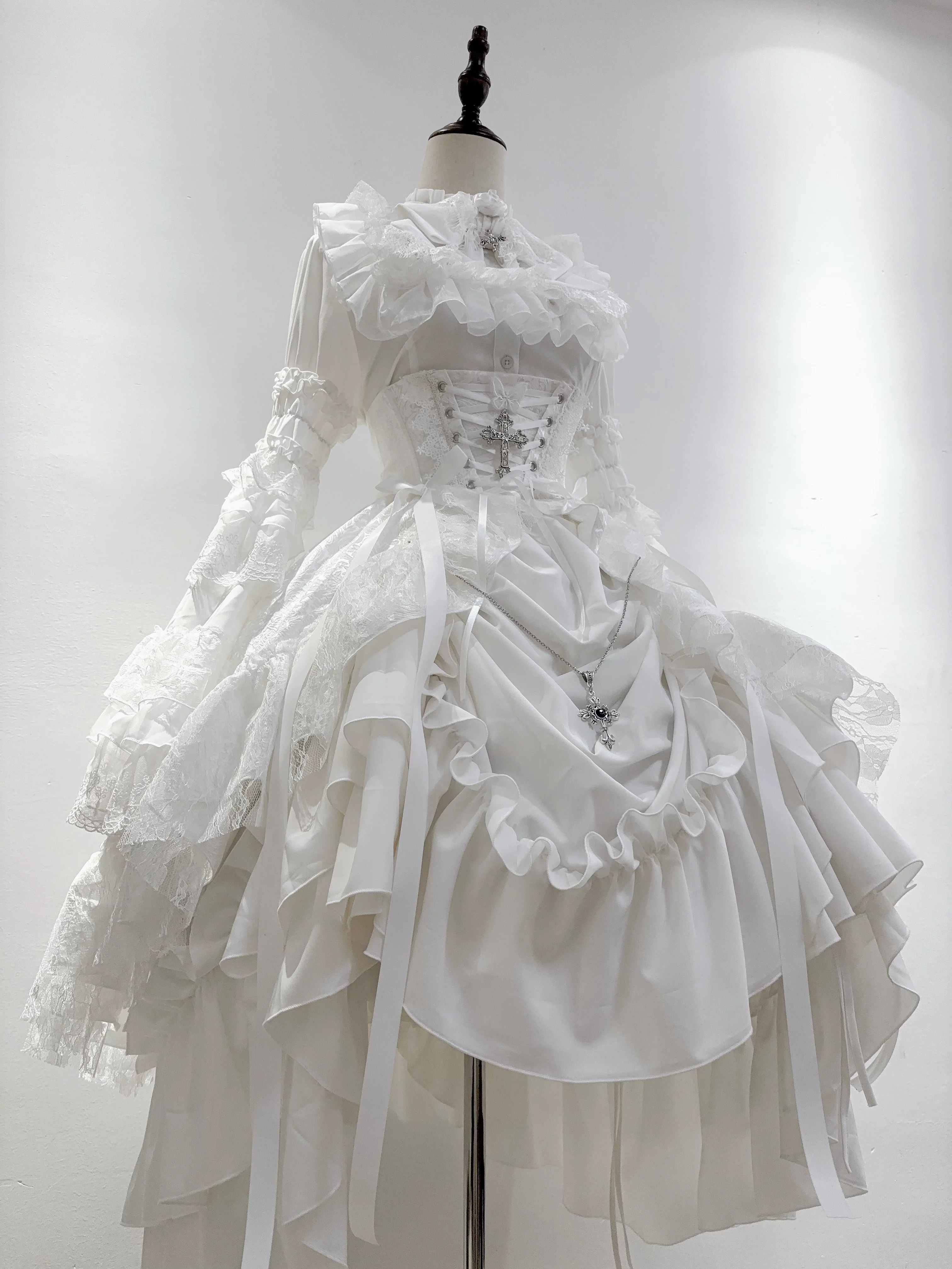 Nightingale Girl - Eternal Taboo - Gothic Lolita Dress with Princess Sleeve Shirt - Image 23