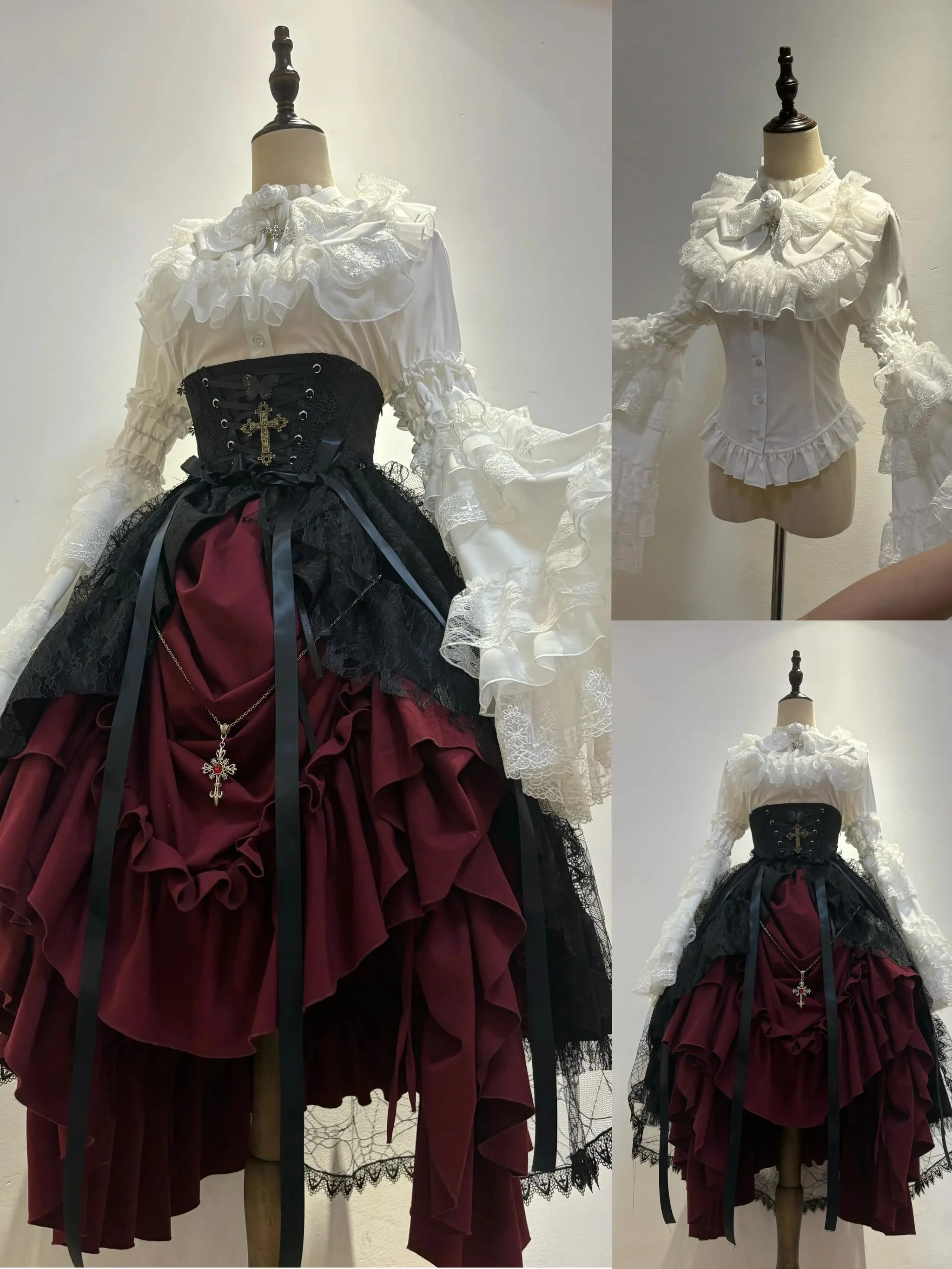Nightingale Girl - Eternal Taboo - Gothic Lolita Dress with Princess Sleeve Shirt - Image 24