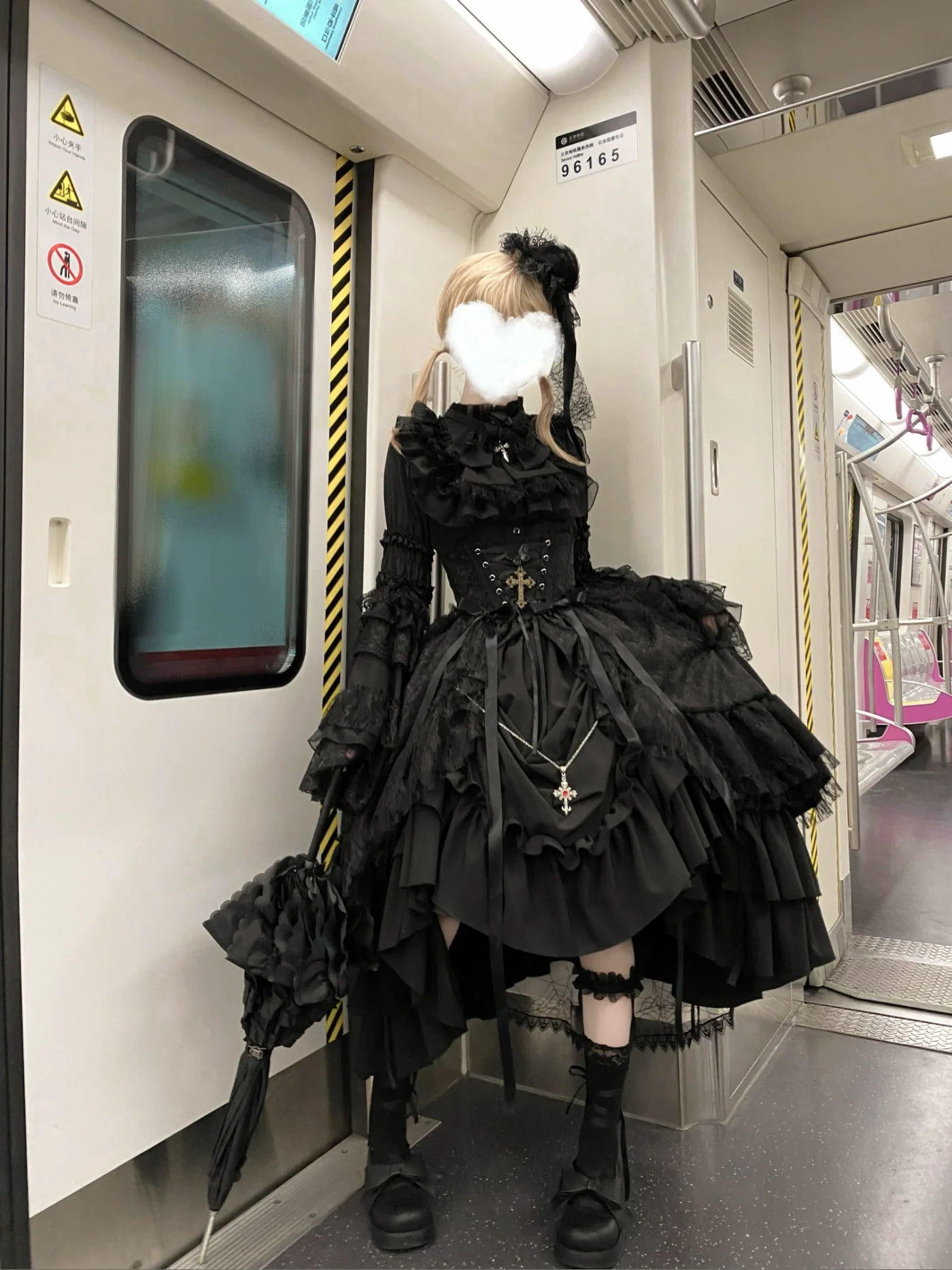 Nightingale Girl - Eternal Taboo - Gothic Lolita Dress with Princess Sleeve Shirt - Image 8