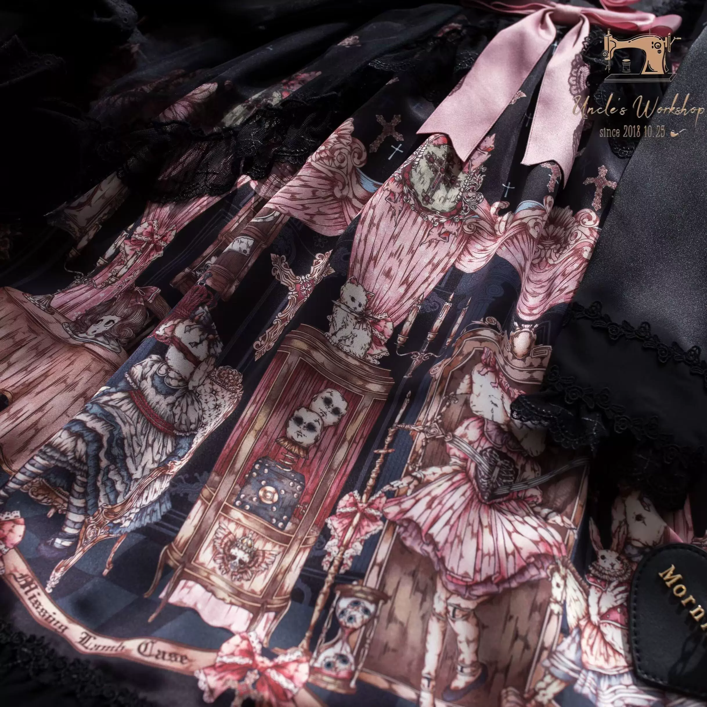 Missing Lamb Case - Gothic Lolita Dress Set with Sheep Prints - Image 61