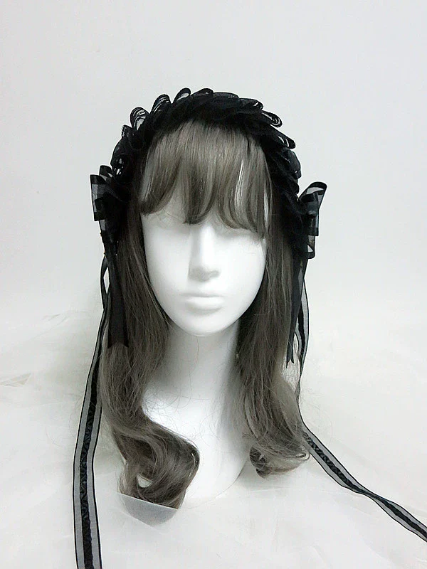 Sweet Jelly Lolita - Gothic Lolita Hairband and KC with Cross Pendant - Image 2