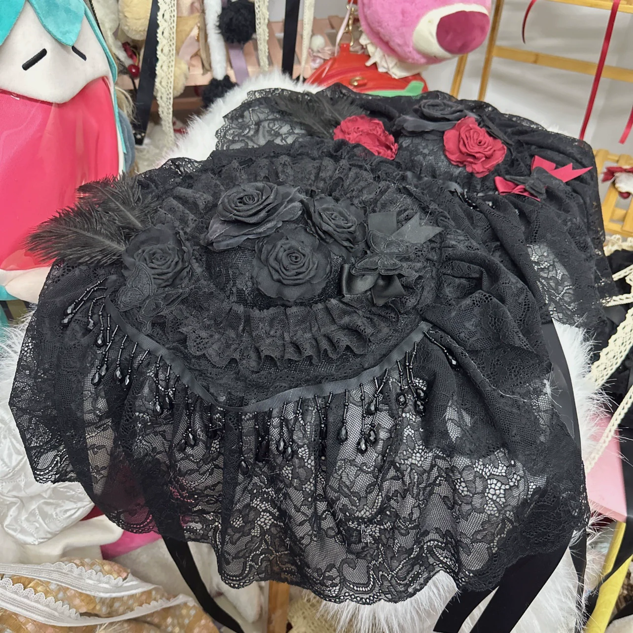 Gothic Lolita Hat Widow Hat Black Headdress - Image 11