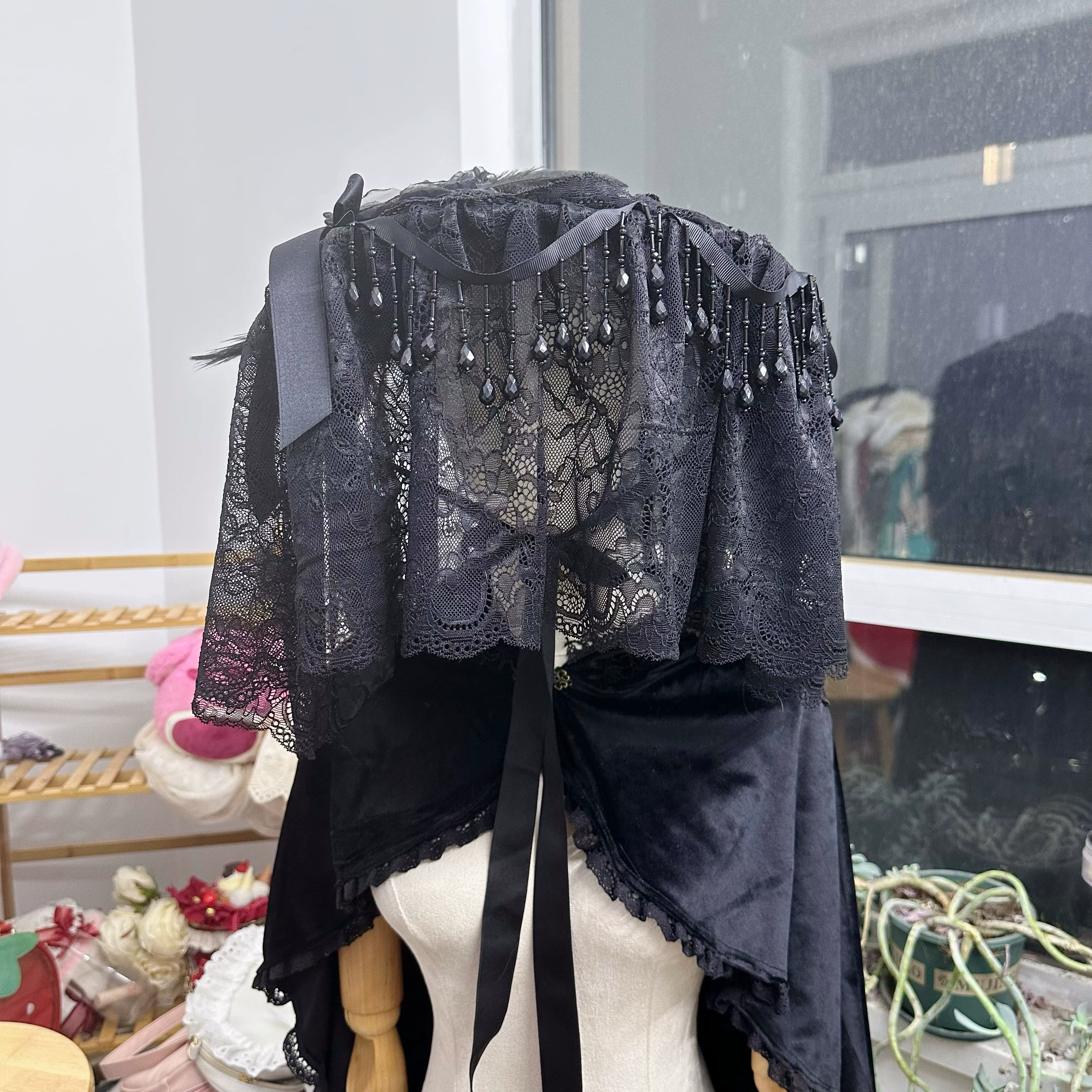 Gothic Lolita Hat Widow Hat Black Headdress - Image 22