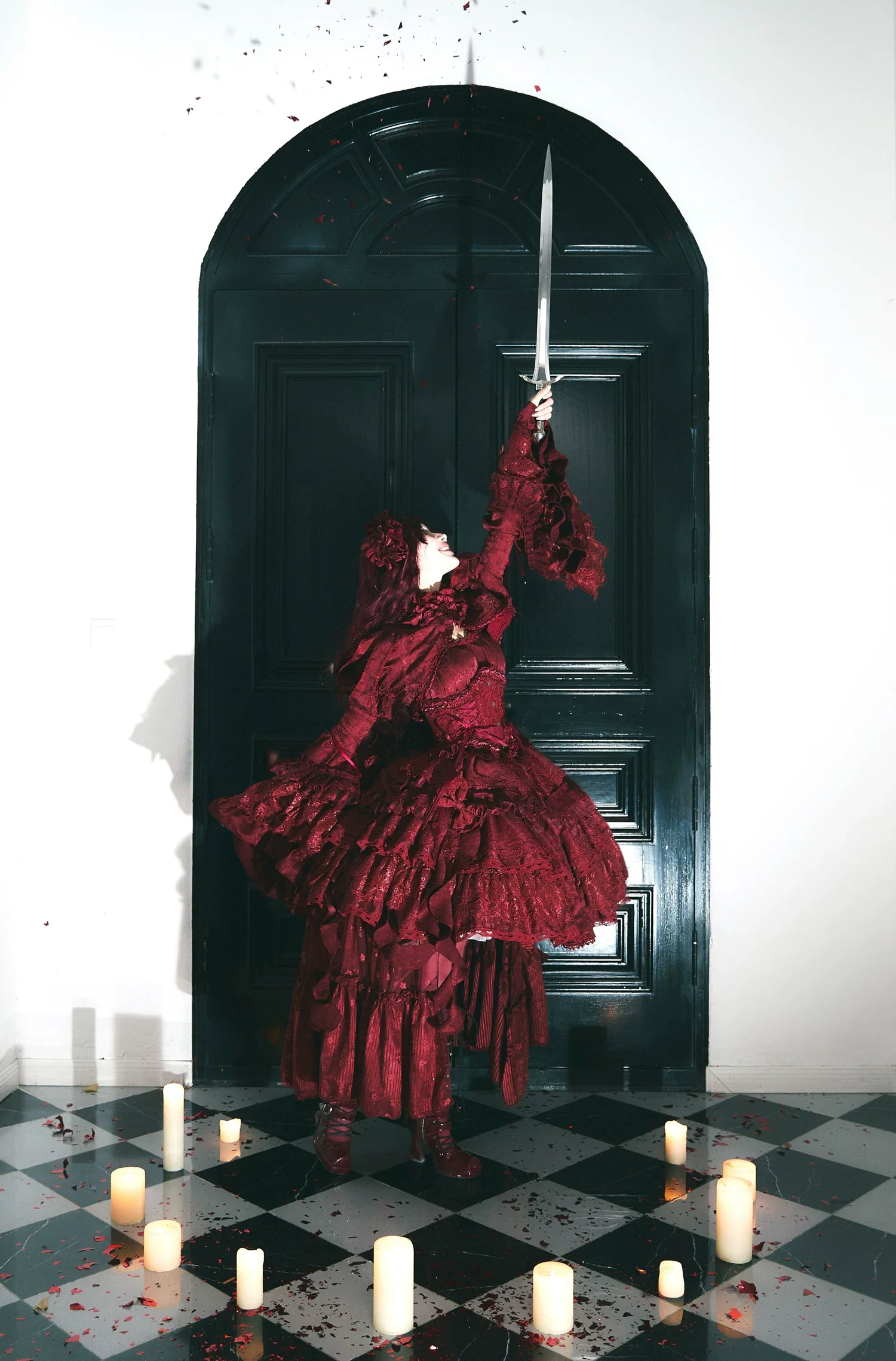 Caliburn - Gothic Lolita JSK Dress, Bolero Set with Detachable Sleeves - Image 13