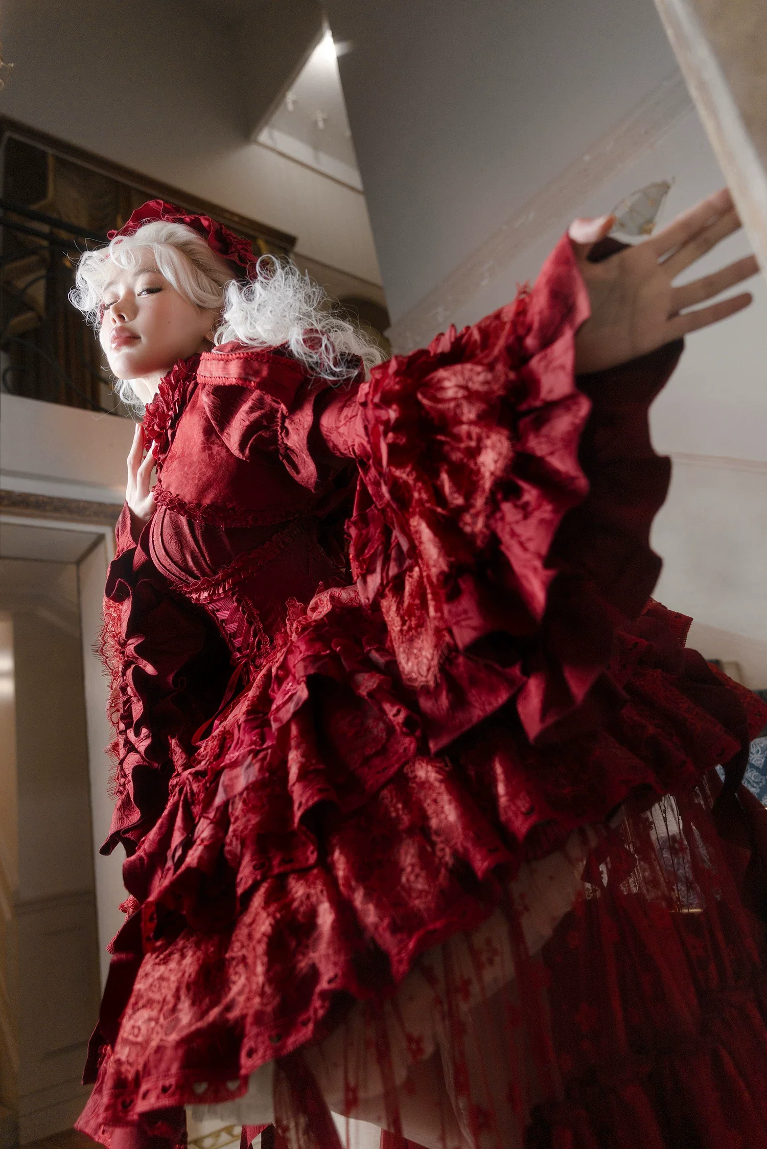 Caliburn - Gothic Lolita JSK Dress, Bolero Set with Detachable Sleeves - Image 14