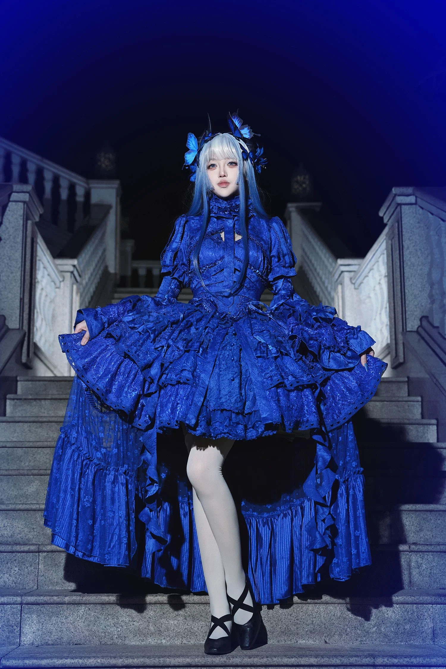 Caliburn - Gothic Lolita JSK Dress, Bolero Set with Detachable Sleeves - Image 16