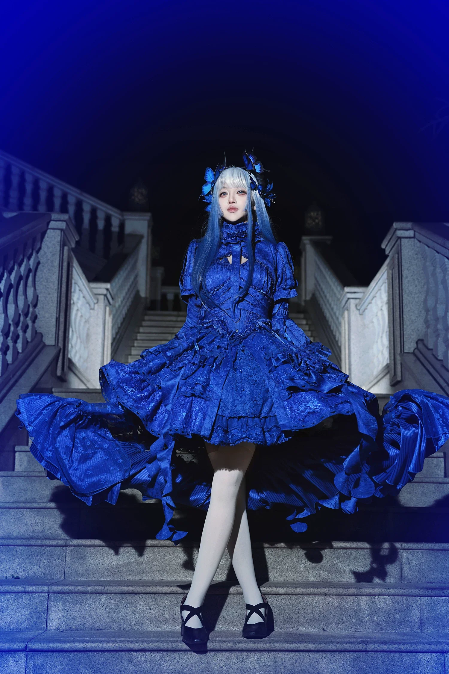 Caliburn - Gothic Lolita JSK Dress, Bolero Set with Detachable Sleeves - Image 17
