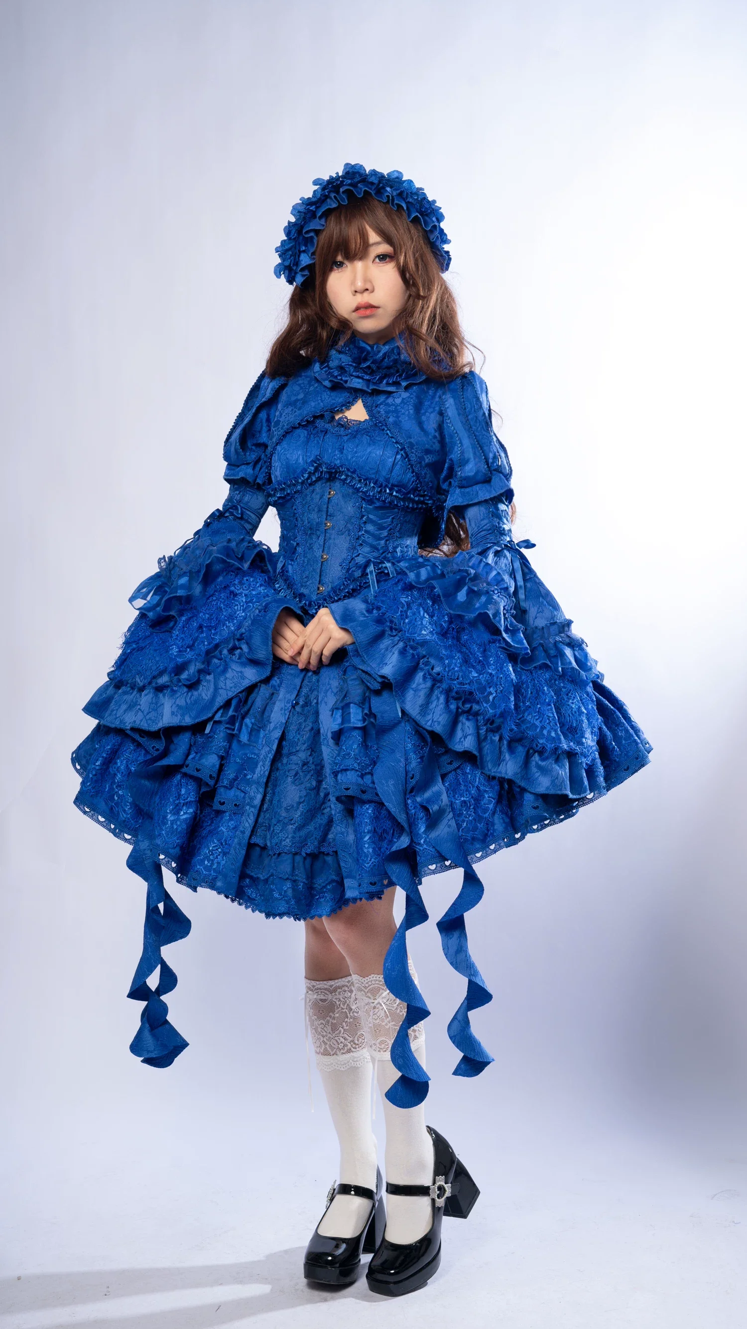 Caliburn - Gothic Lolita JSK Dress, Bolero Set with Detachable Sleeves - Image 19