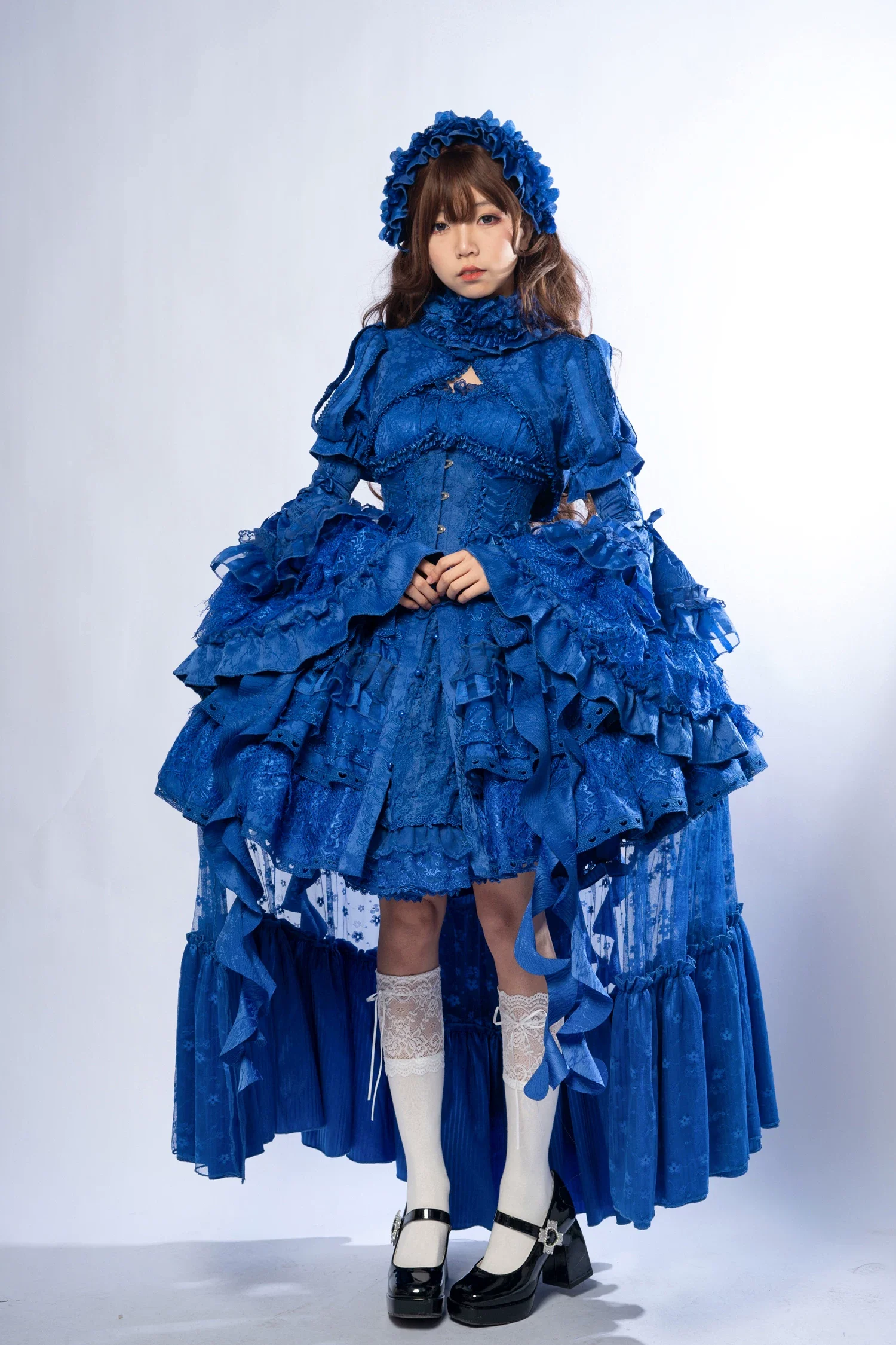 Caliburn - Gothic Lolita JSK Dress, Bolero Set with Detachable Sleeves - Image 2
