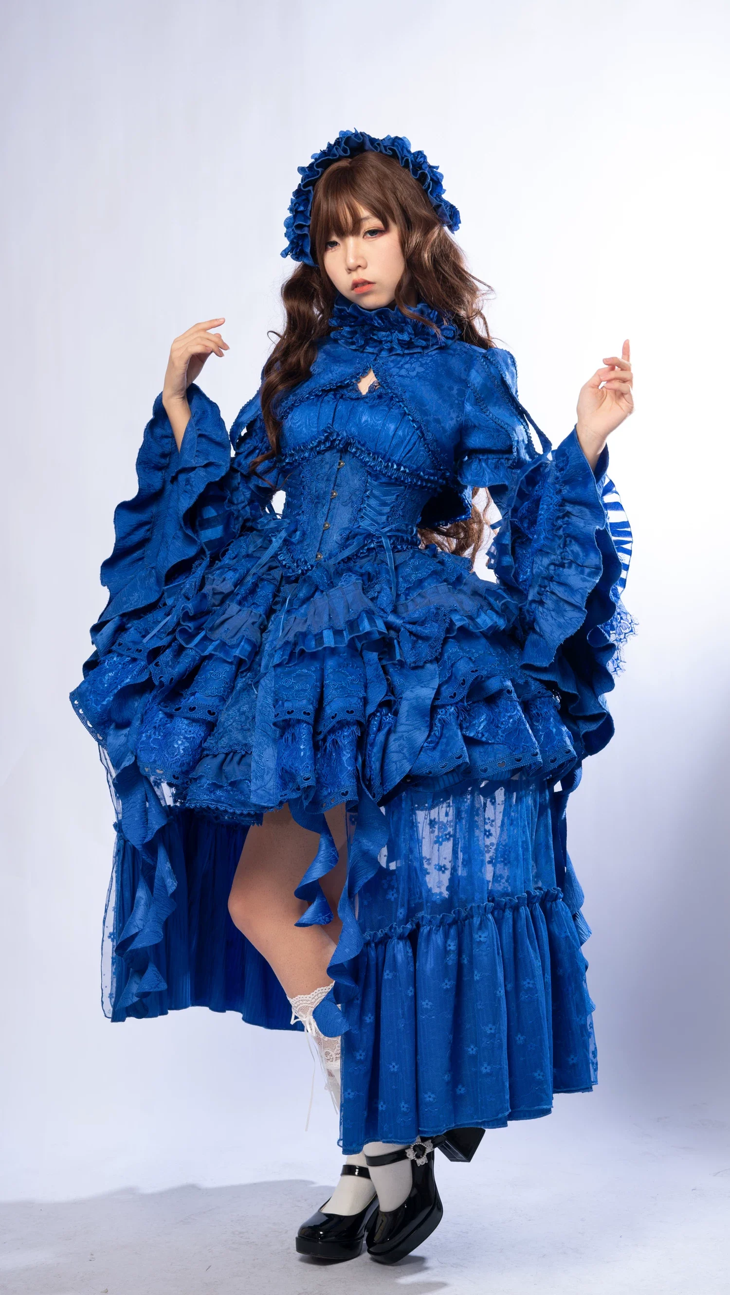 Caliburn - Gothic Lolita JSK Dress, Bolero Set with Detachable Sleeves - Image 23