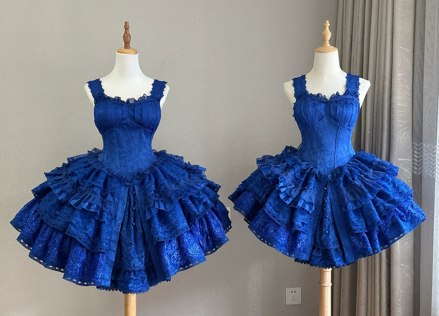Caliburn - Gothic Lolita JSK Dress, Bolero Set with Detachable Sleeves - Image 28