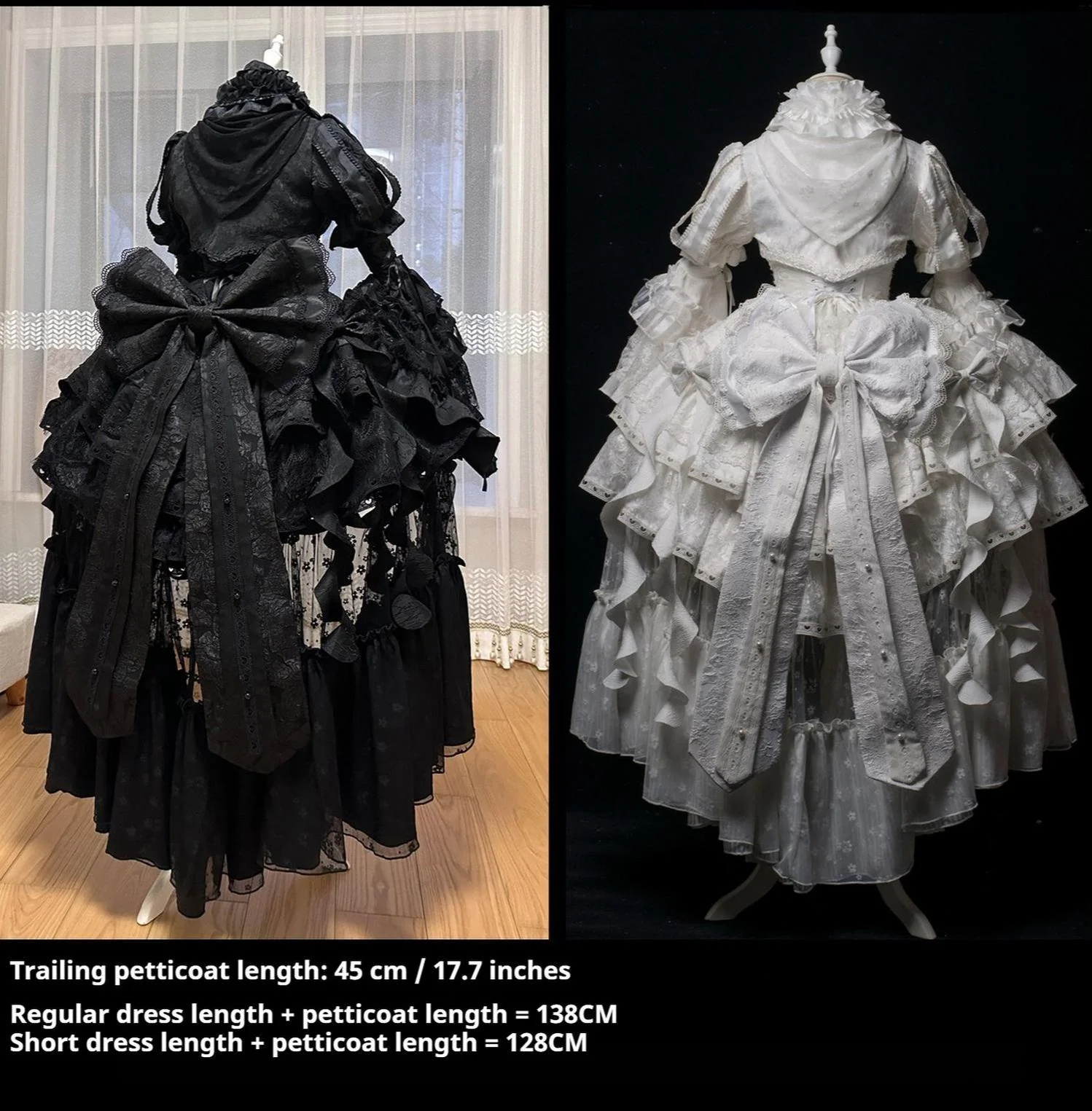 Caliburn - Gothic Lolita JSK Dress, Bolero Set with Detachable Sleeves - Image 29