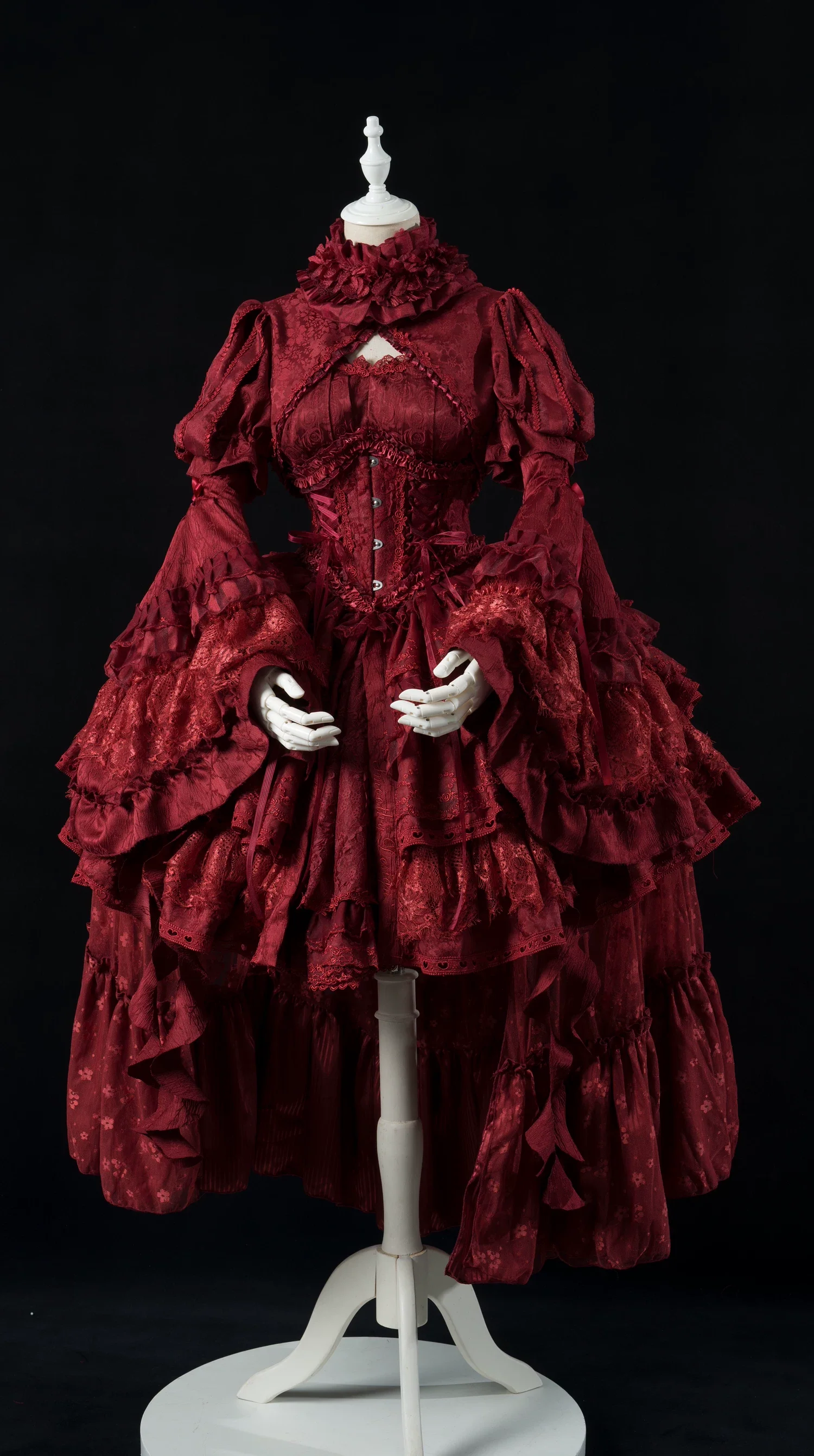 Caliburn - Gothic Lolita JSK Dress, Bolero Set with Detachable Sleeves - Image 5