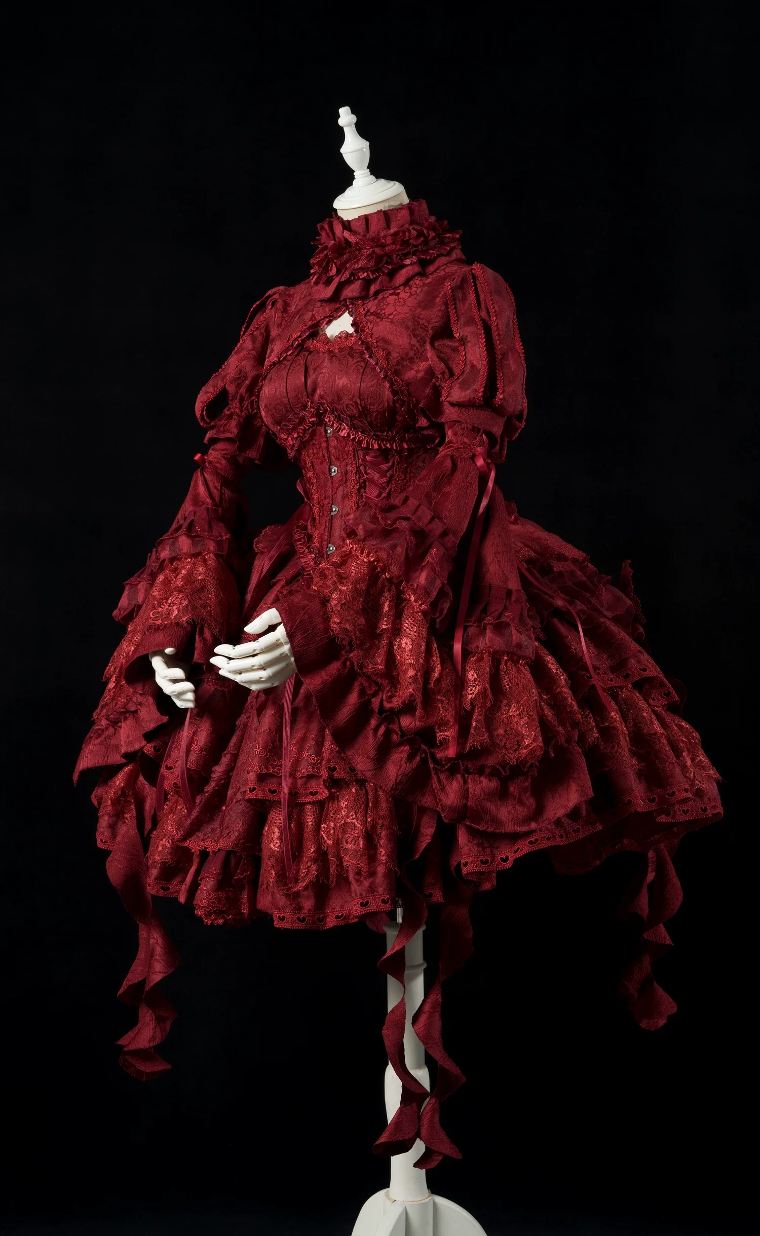 Caliburn - Gothic Lolita JSK Dress, Bolero Set with Detachable Sleeves - Image 6