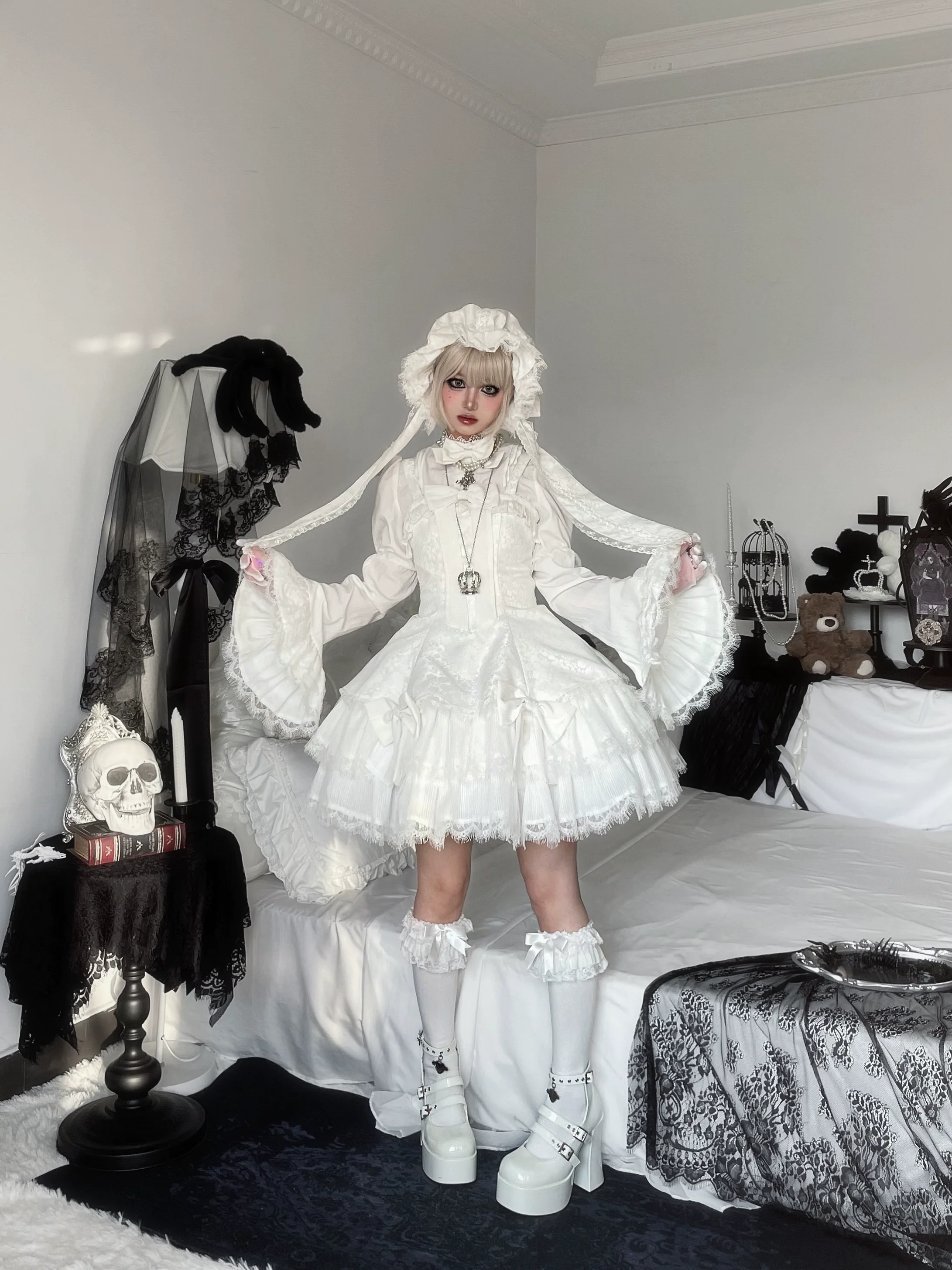 Bunny Fantasy - Gothic Lolita JSK Dress Princess Sleeve Shirt - Image 2