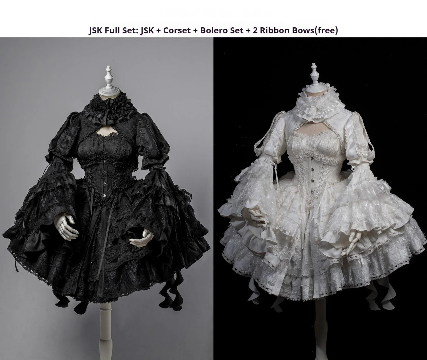 Smoothy - Caliburn - Gothic Lolita JSK Dress with Bolero with Detachable Sleeves - Image 22