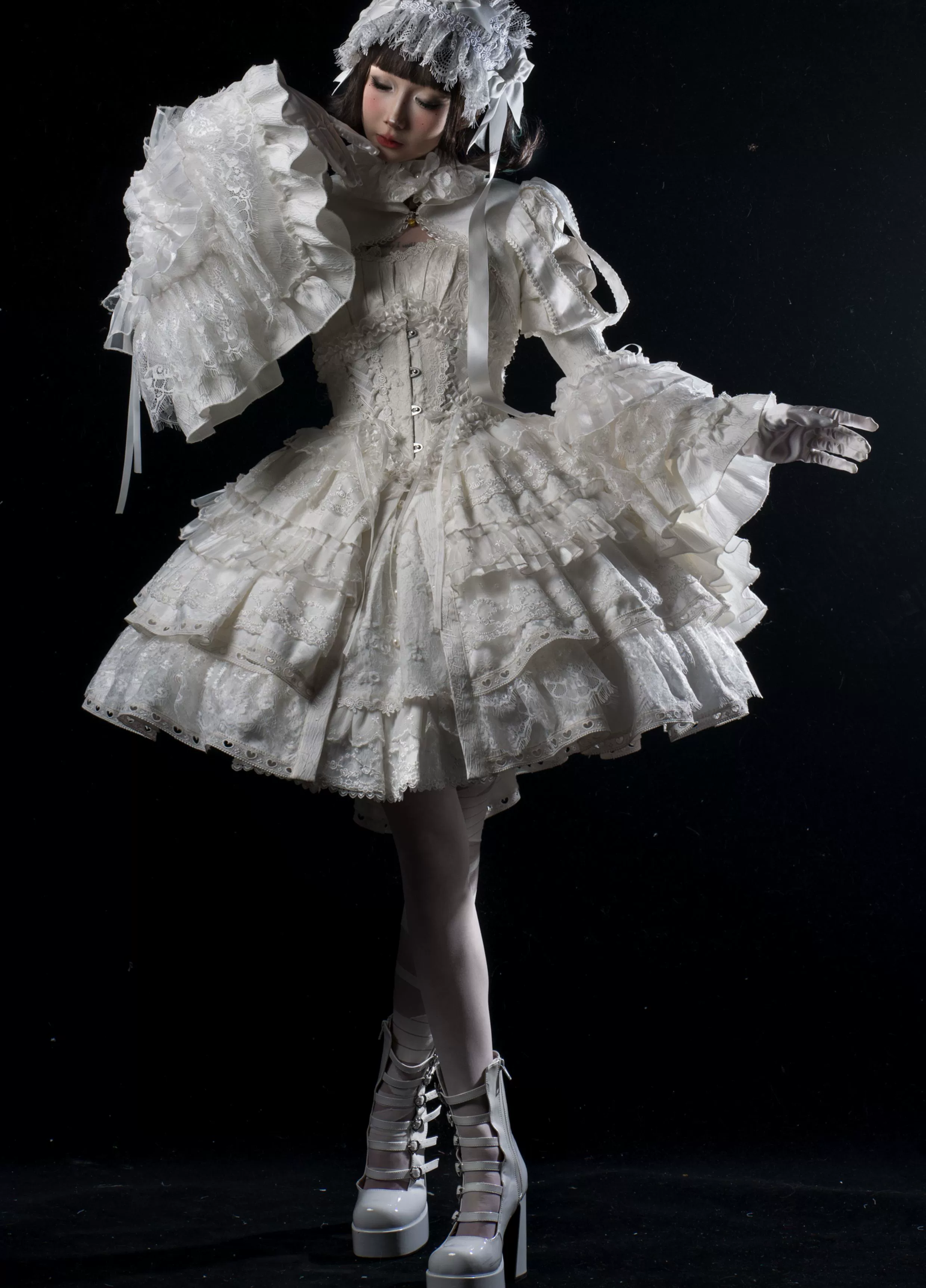 Smoothy - Caliburn - Gothic Lolita JSK Dress with Bolero with Detachable Sleeves - Image 6